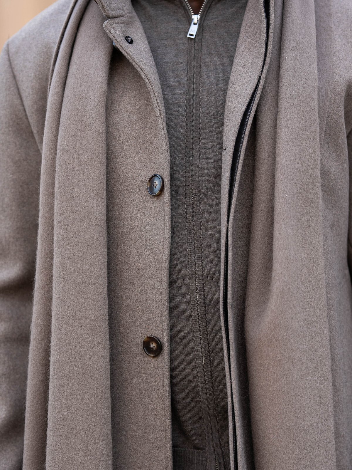 Jack and Jones Wilson Wool Coat Greige