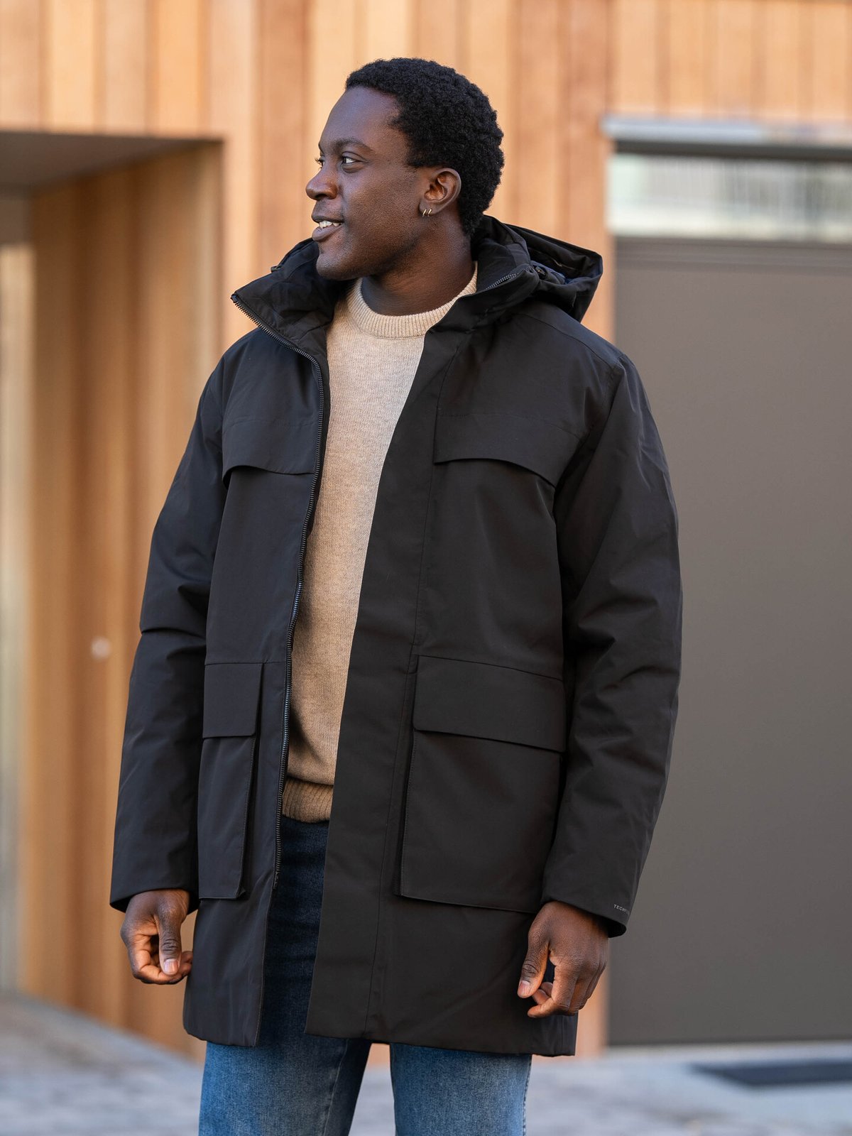 Jack and Jones Wave Parka Sort