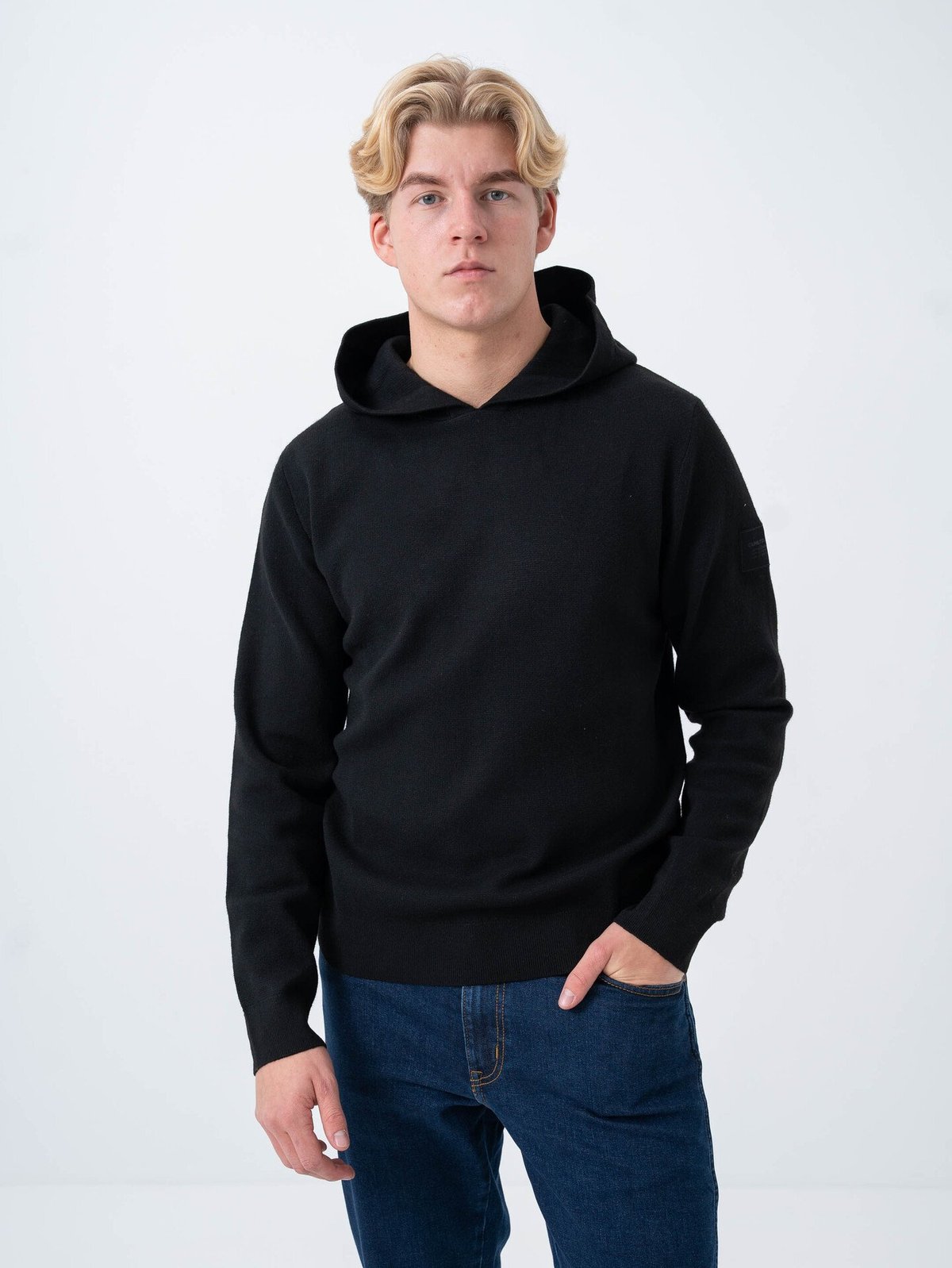 Jack and Jones Aero Knit Hood Black