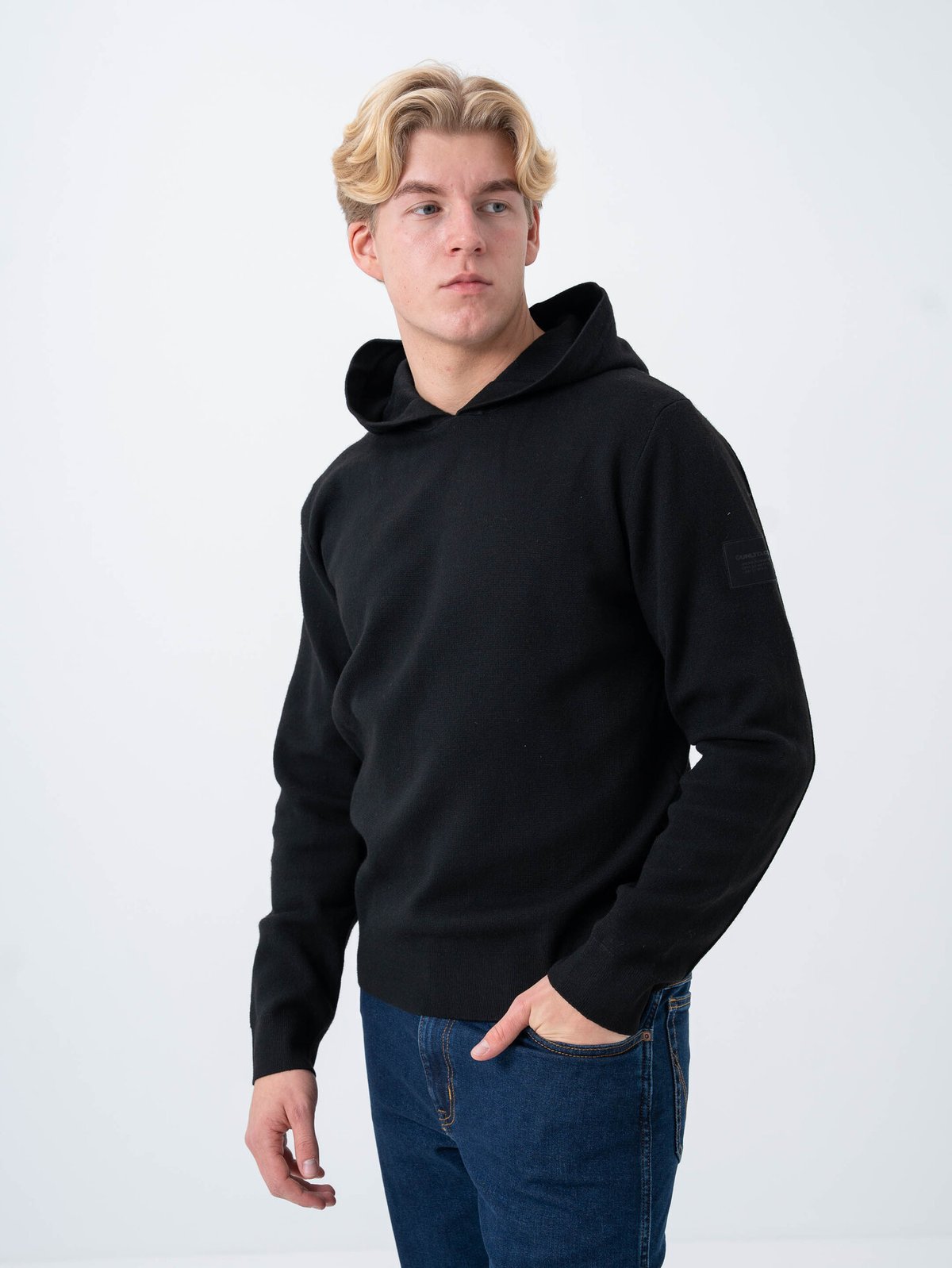 Jack and Jones Aero Knit Hood Black