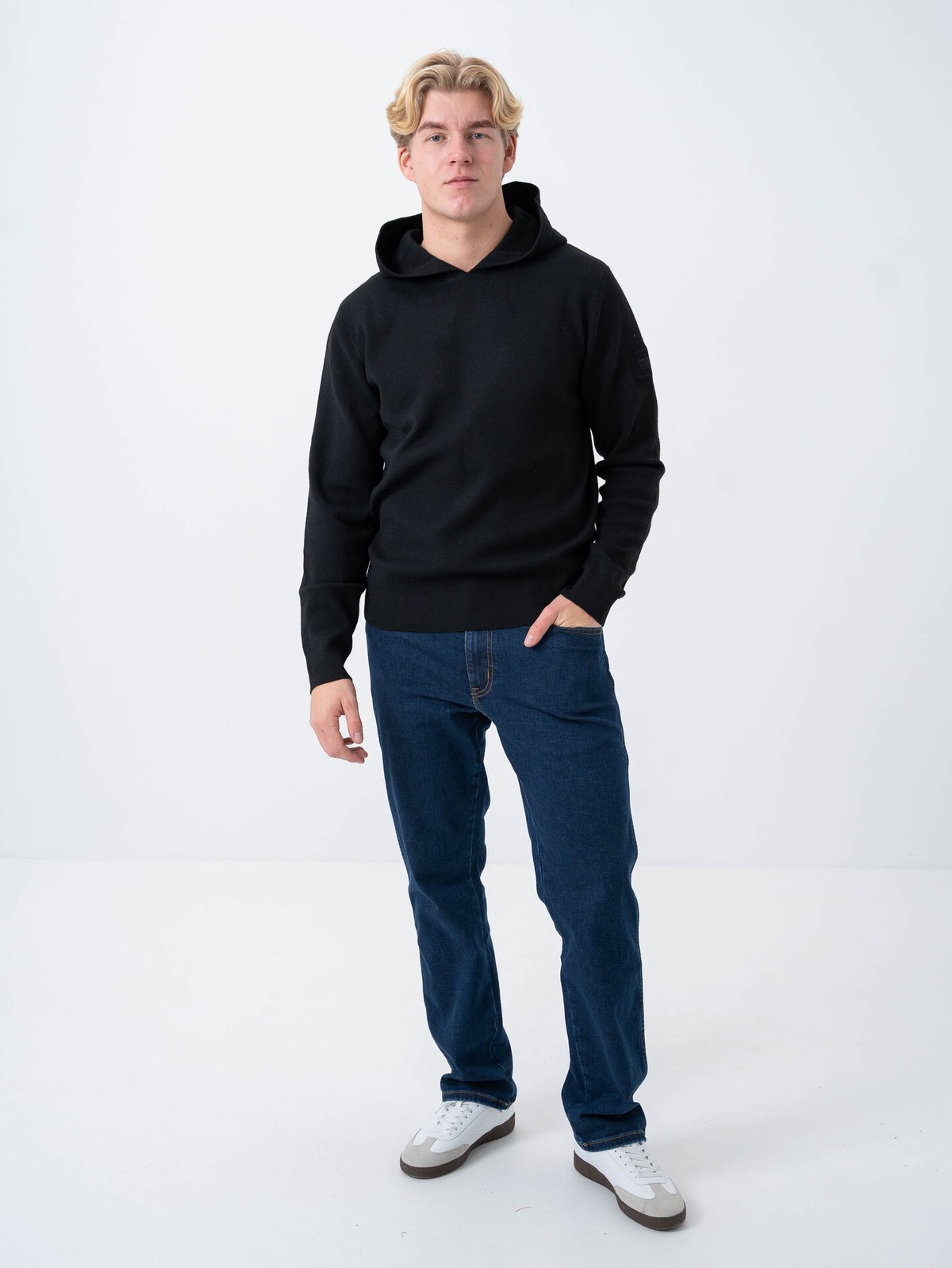 Jack and Jones Aero Knit Hood Black