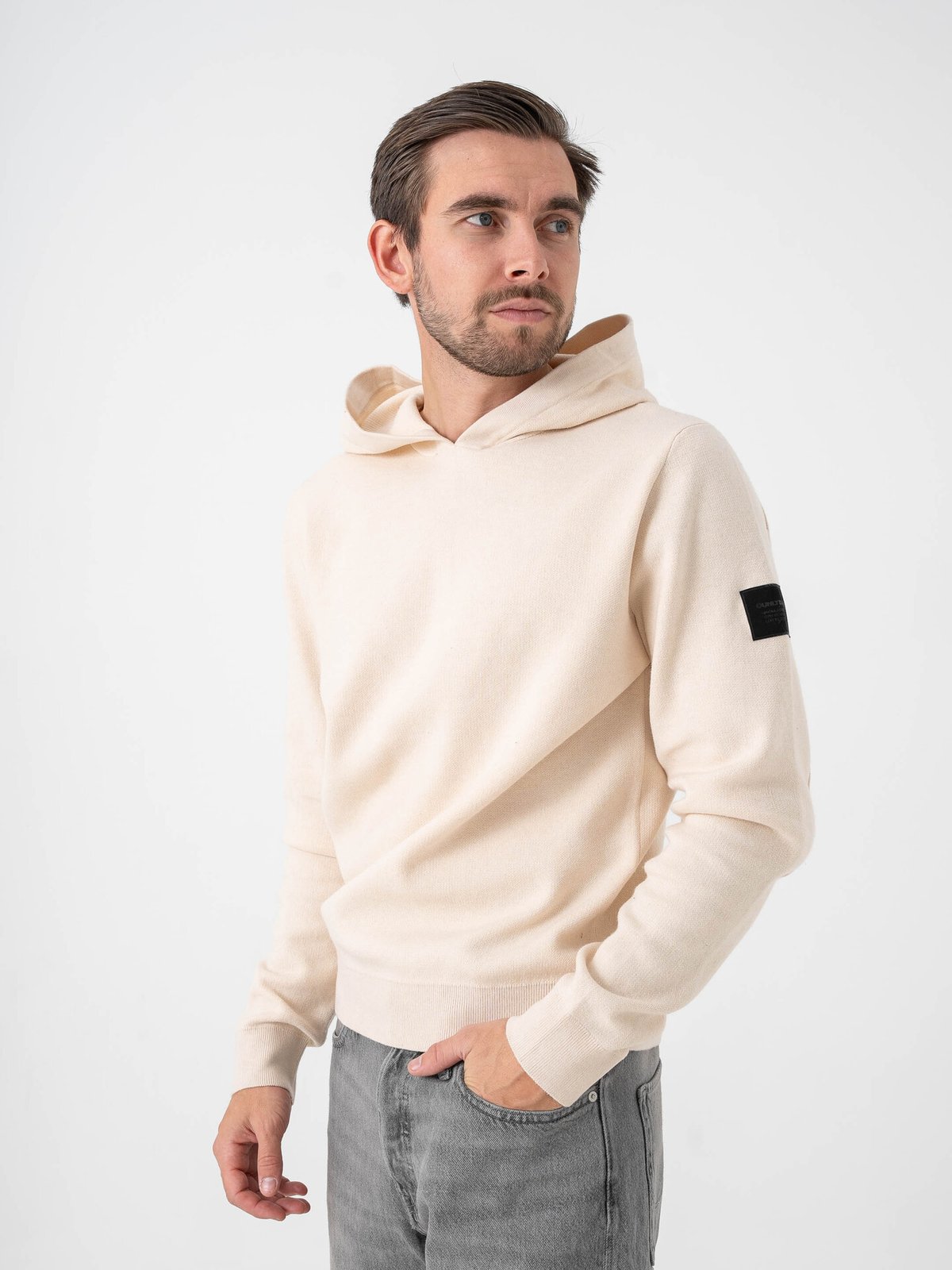Jack and Jones Aero Knit Hood Moonbeam