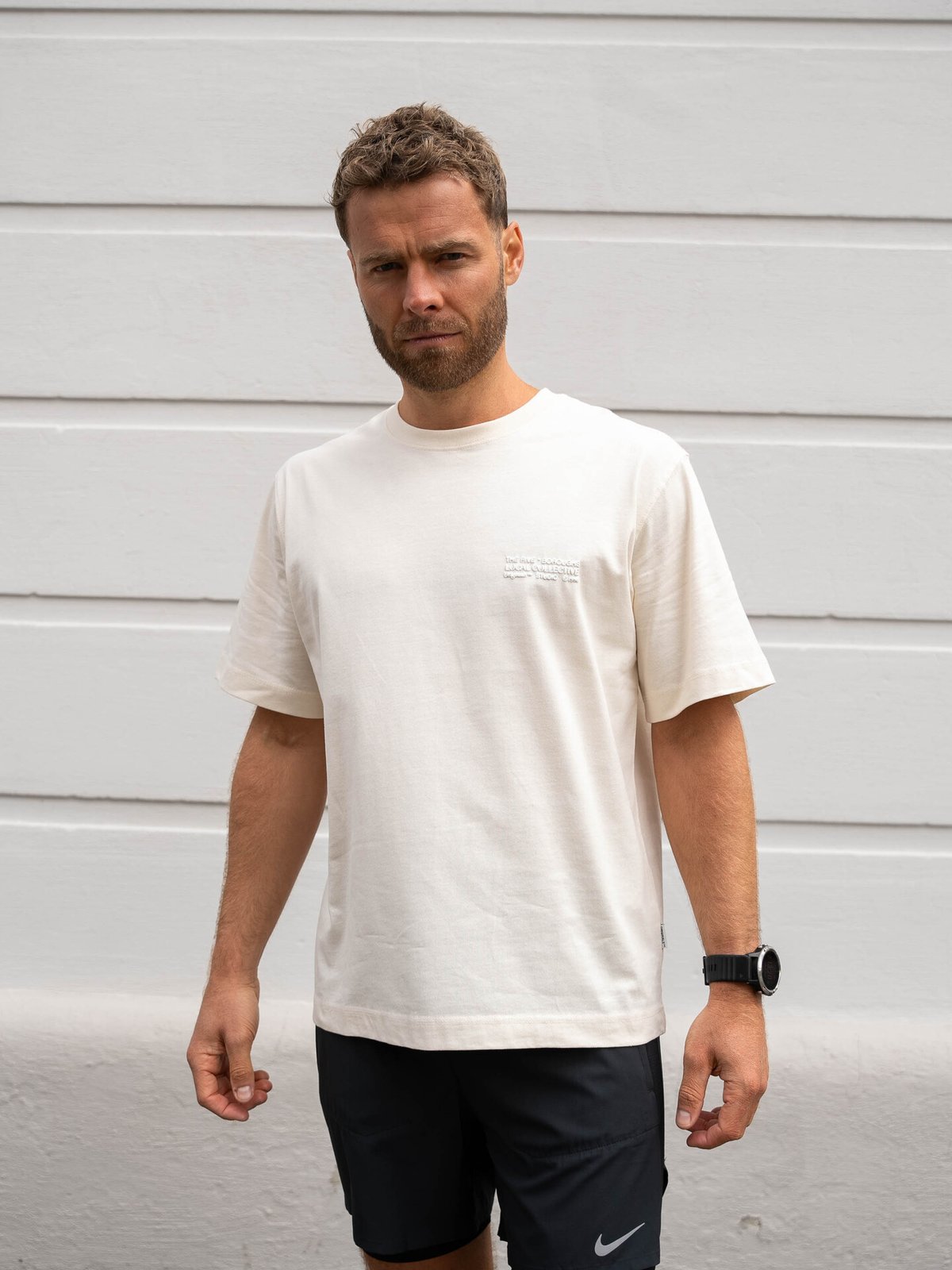 Jack and Jones Brooklyn Graphic Back Tee Buttercream