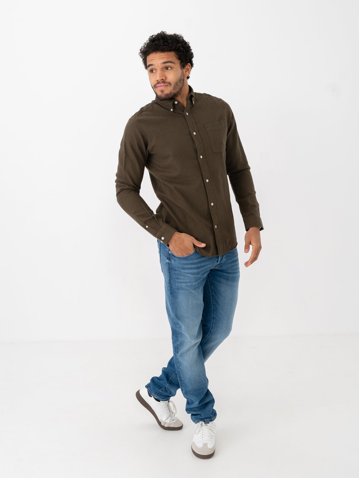 Jack and Jones Norris Flannel Long Sleeve Shirt Peat
