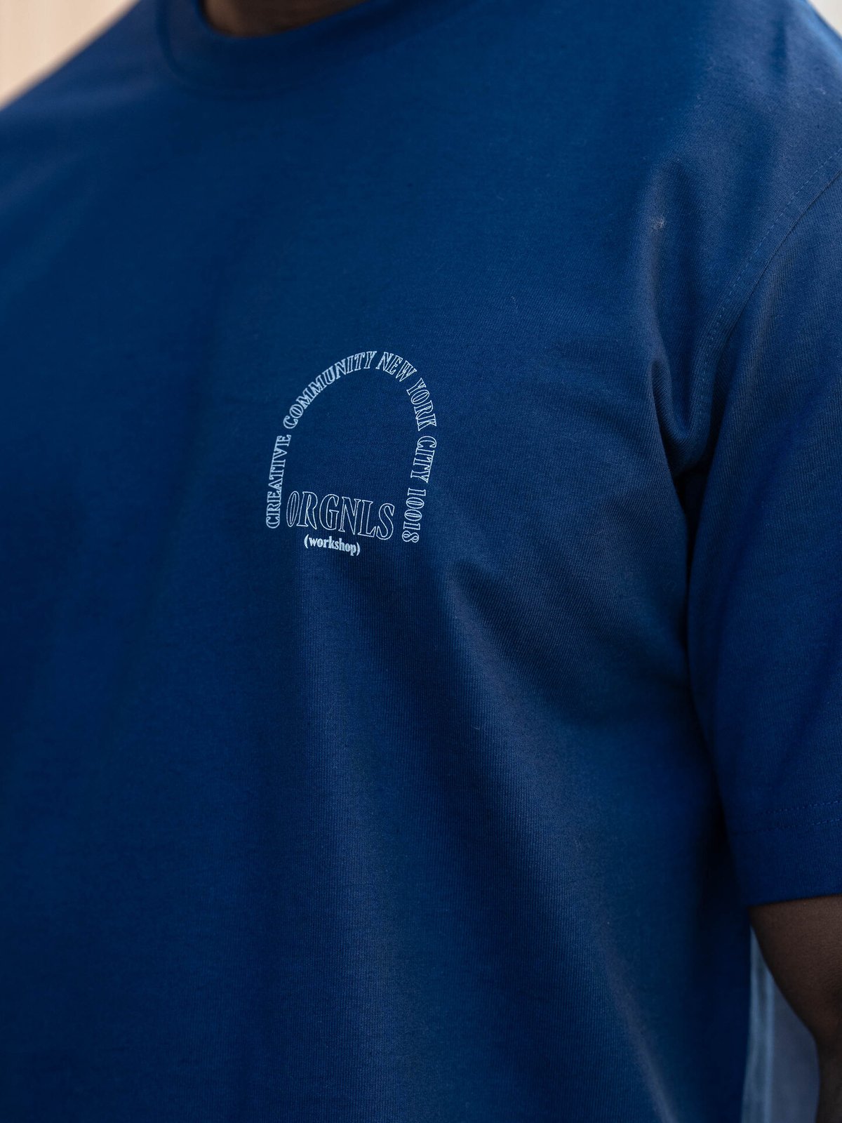 Jack and Jones Roxbury Collage Tee Short Sleeve Crew Neck Ocean Cavern