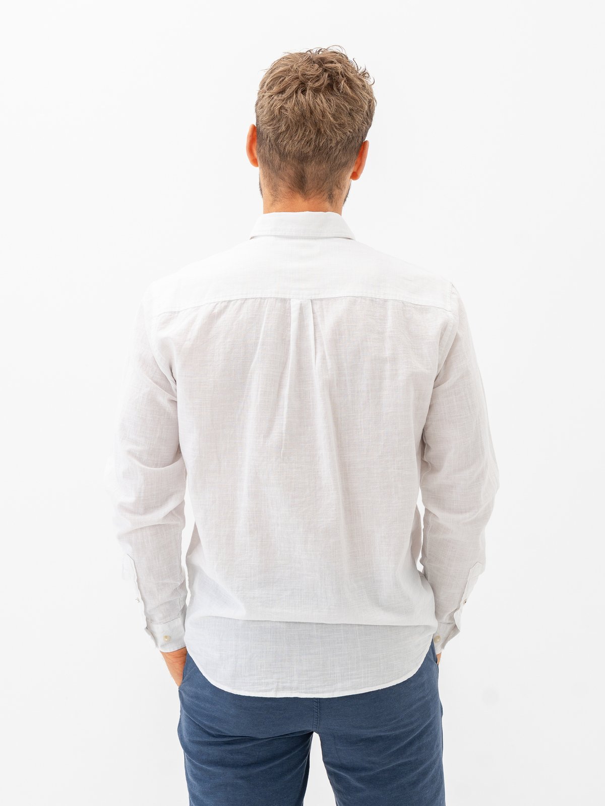 Jack and Jones Summer Shirt Long Sleeve White