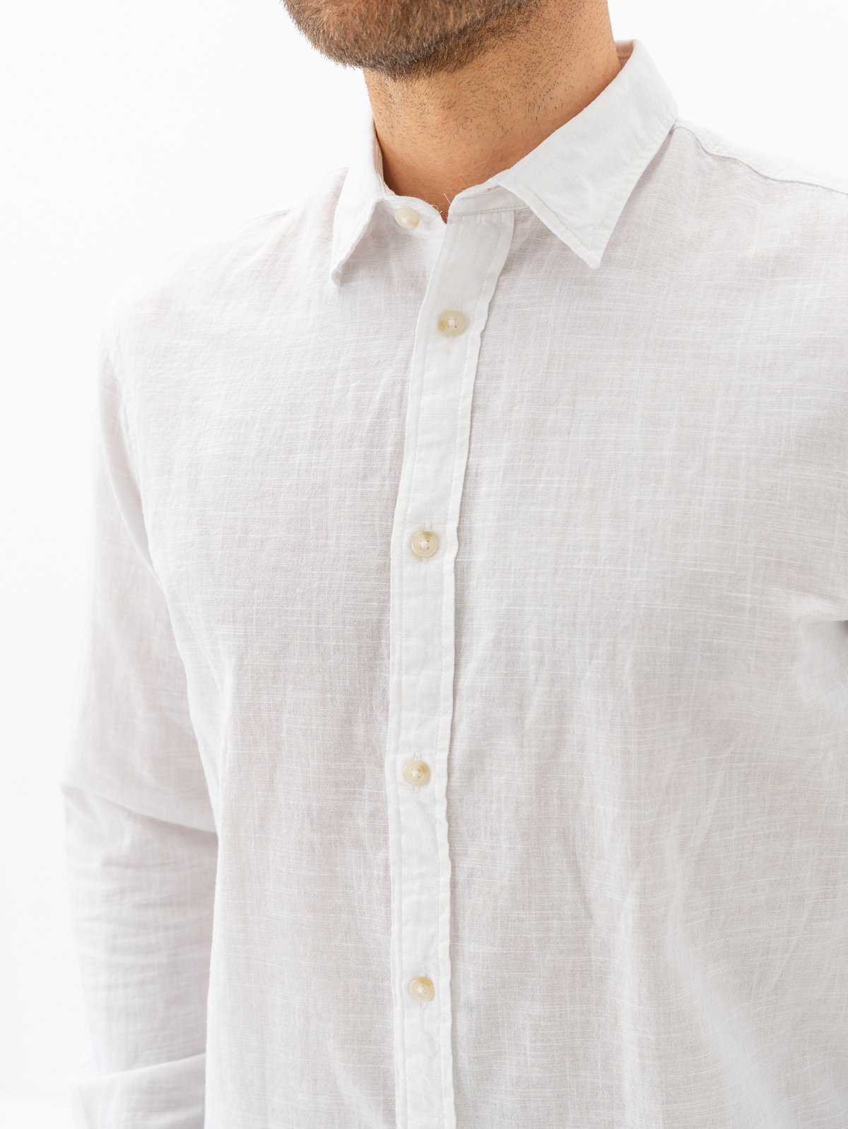 Jack and Jones Summer Shirt Long Sleeve White