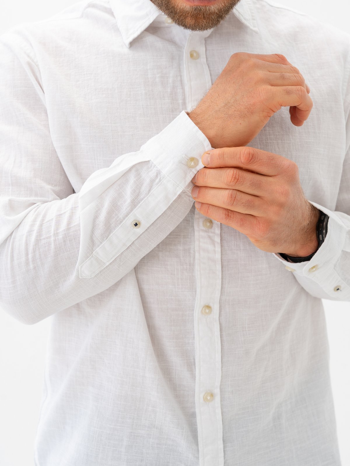 Jack and Jones Summer Shirt Long Sleeve White