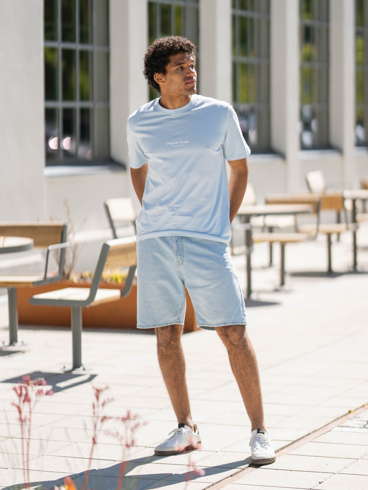 Jack and Jones Tony JJ Original Shorts Blue Denim