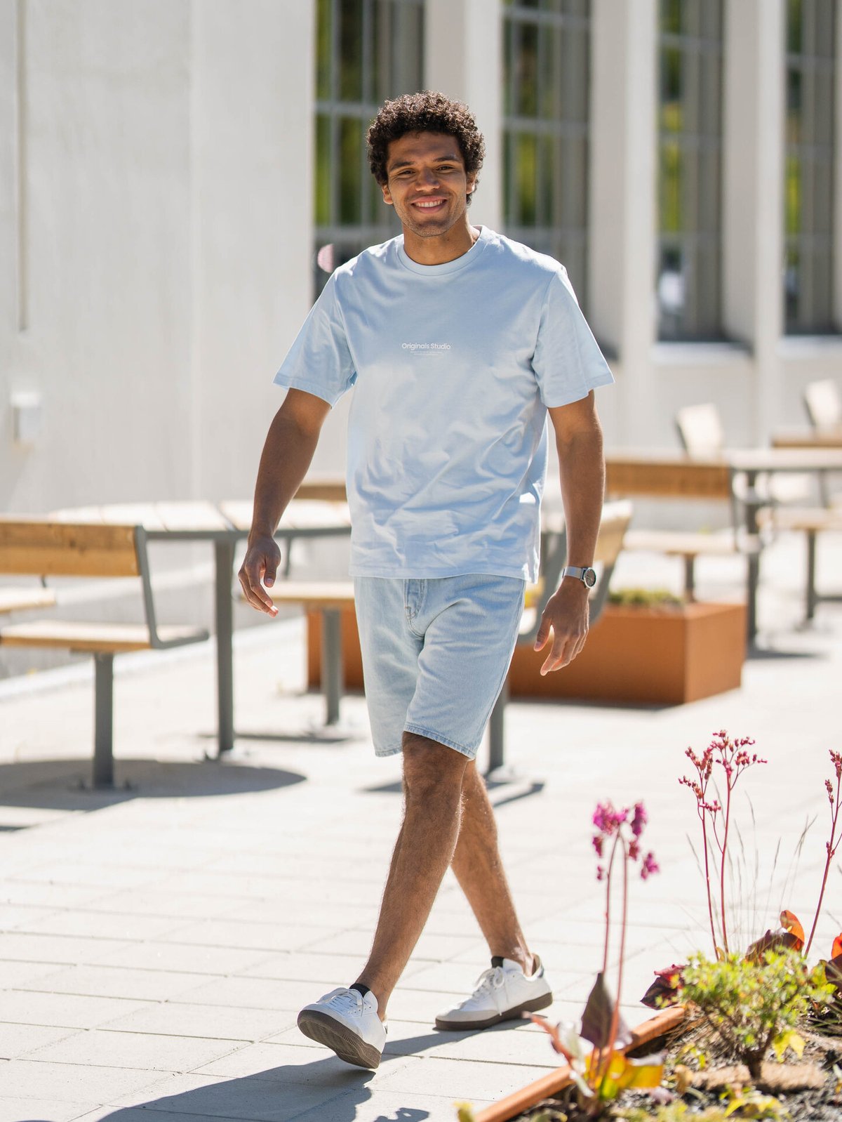 Jack and Jones Tony JJ Original Shorts Blue Denim