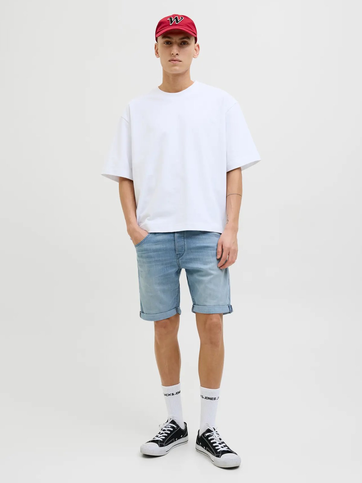 Jack and Jones Rick Fox Shorts Blue Denim AM 314