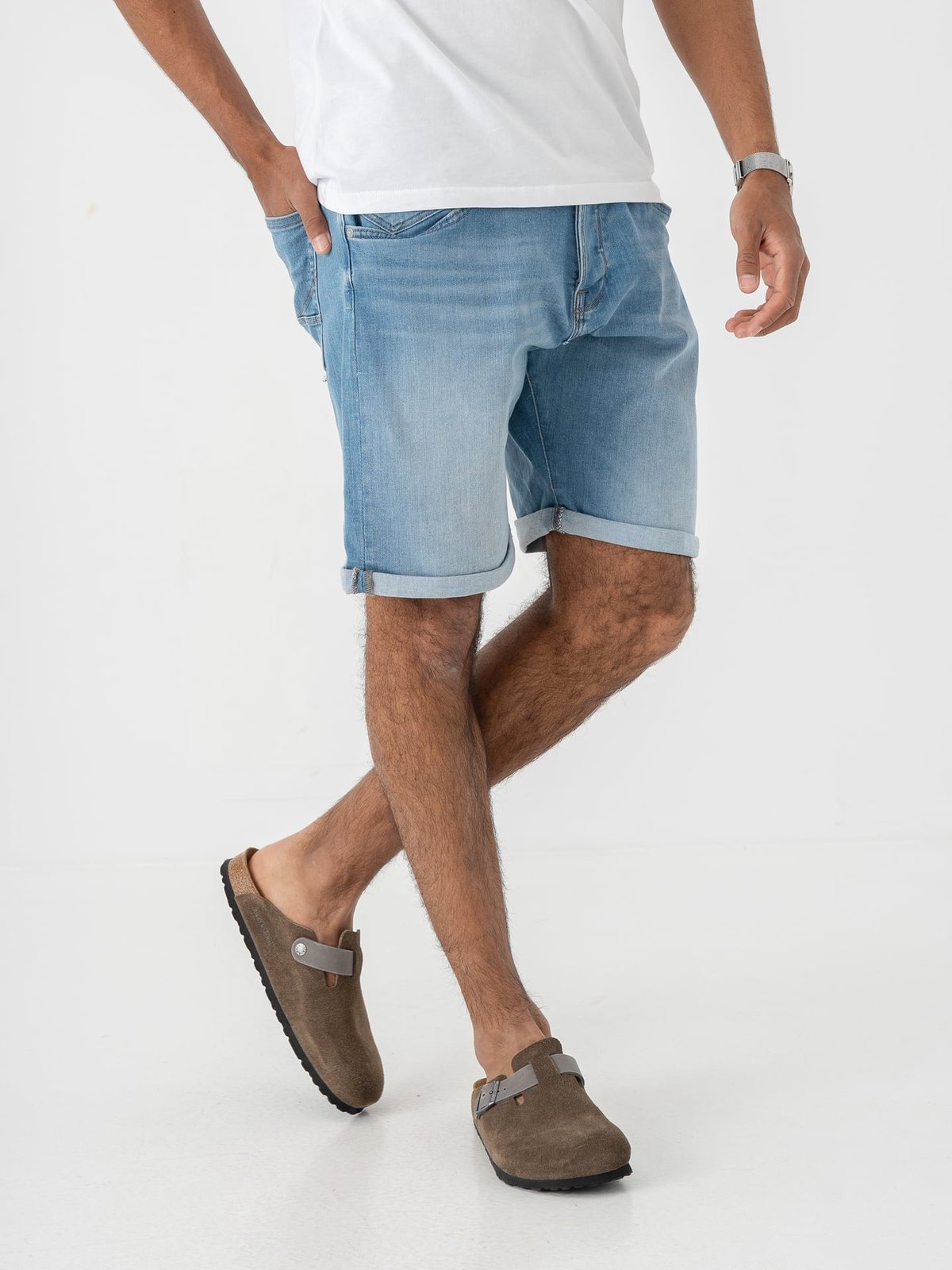 Jack and Jones Rick Fox Shorts Blue Denim AM 314
