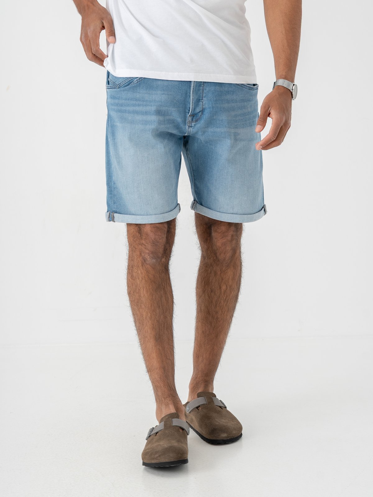 Jack and Jones Rick Fox Shorts Blue Denim AM 314