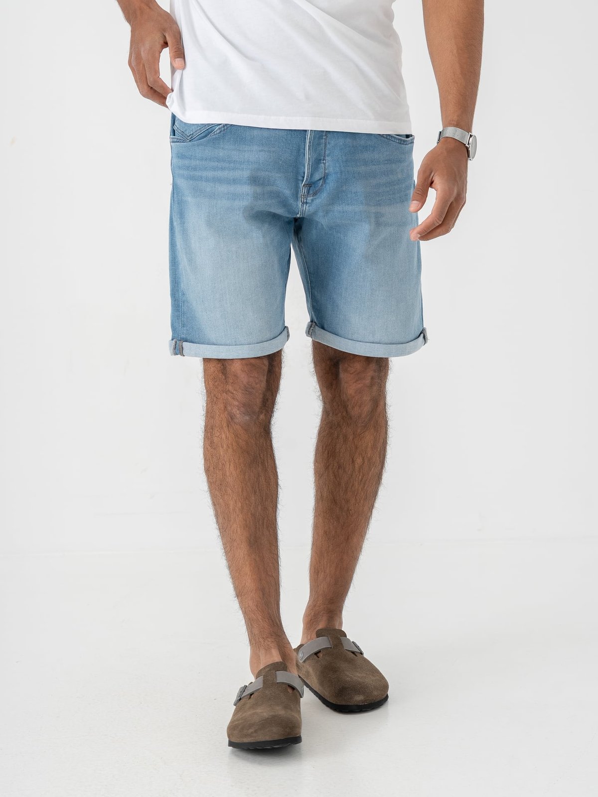 Jack and Jones Rick Fox Shorts Blue Denim AM 314