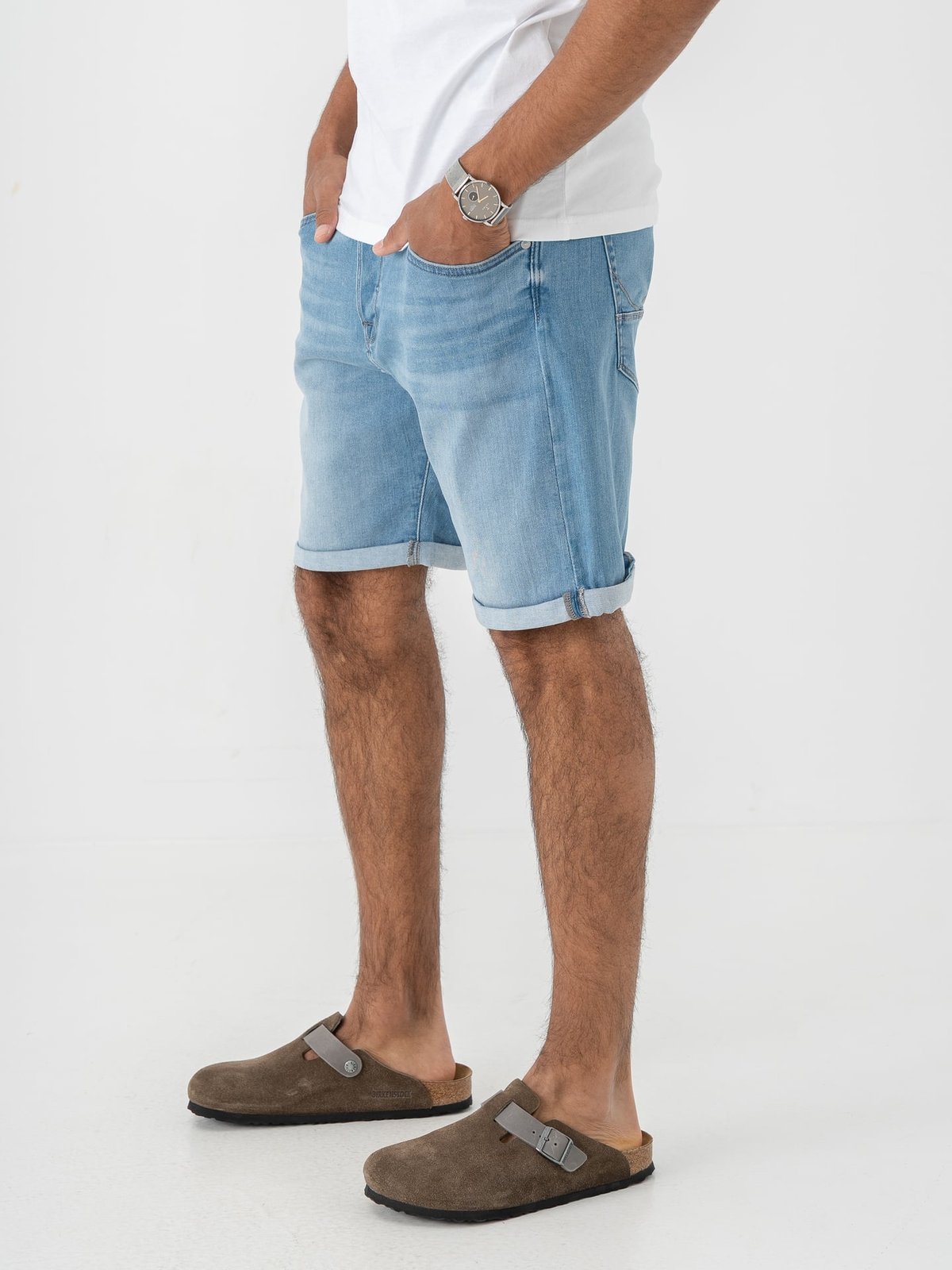 Jack and Jones Rick Fox Shorts Blue Denim AM 314