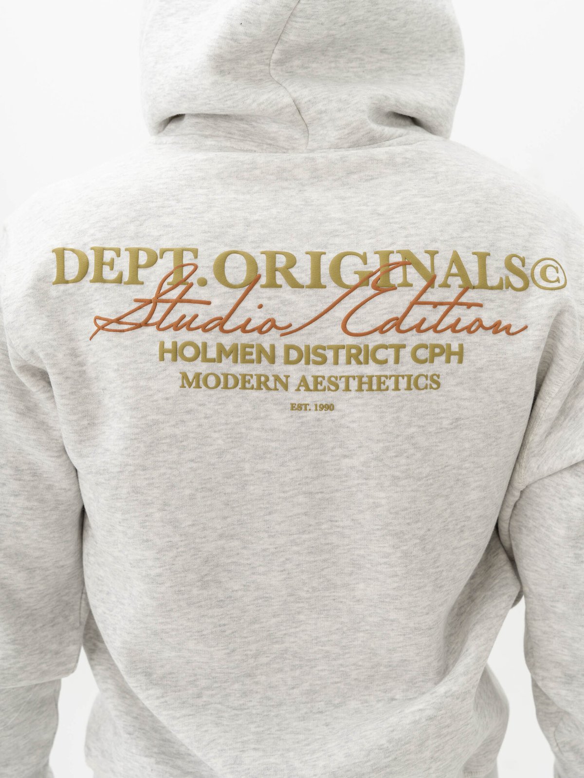 Jack & Jones Islington Back Sweat Hood White Melange