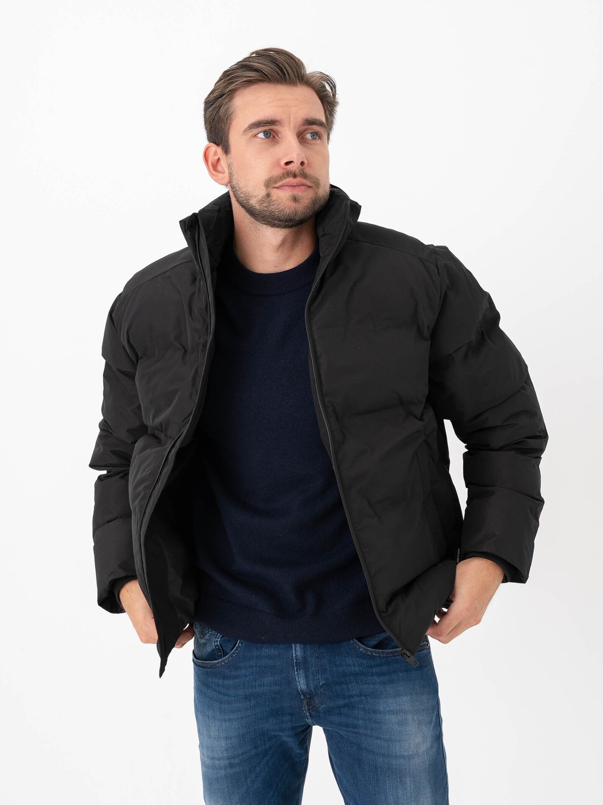 Jack and Jones Soho Puffer Collar Black
