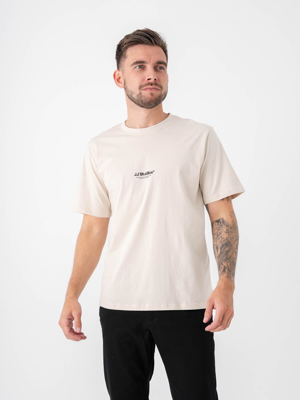 Jack and Jones Soho Tee Short Sleeve Crew Neck Moonbeam