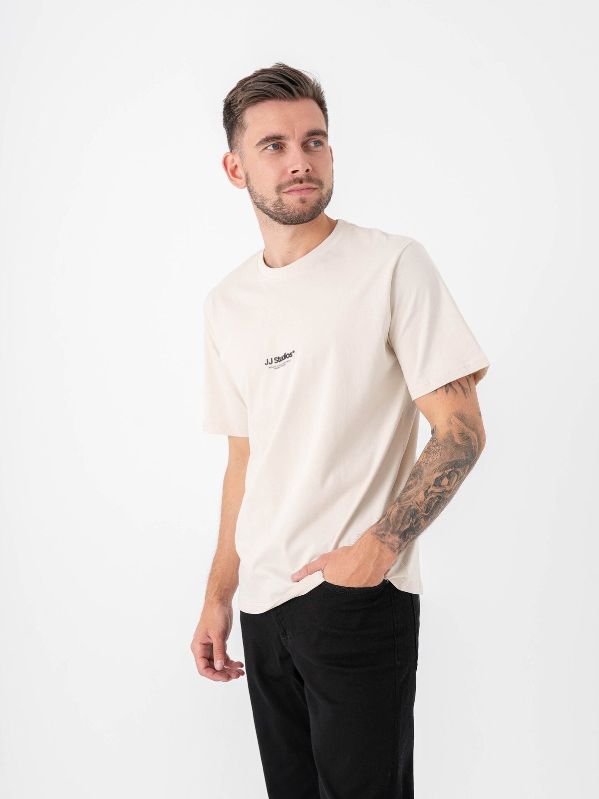 Jack and Jones Soho Tee Short Sleeve Crew Neck Moonbeam