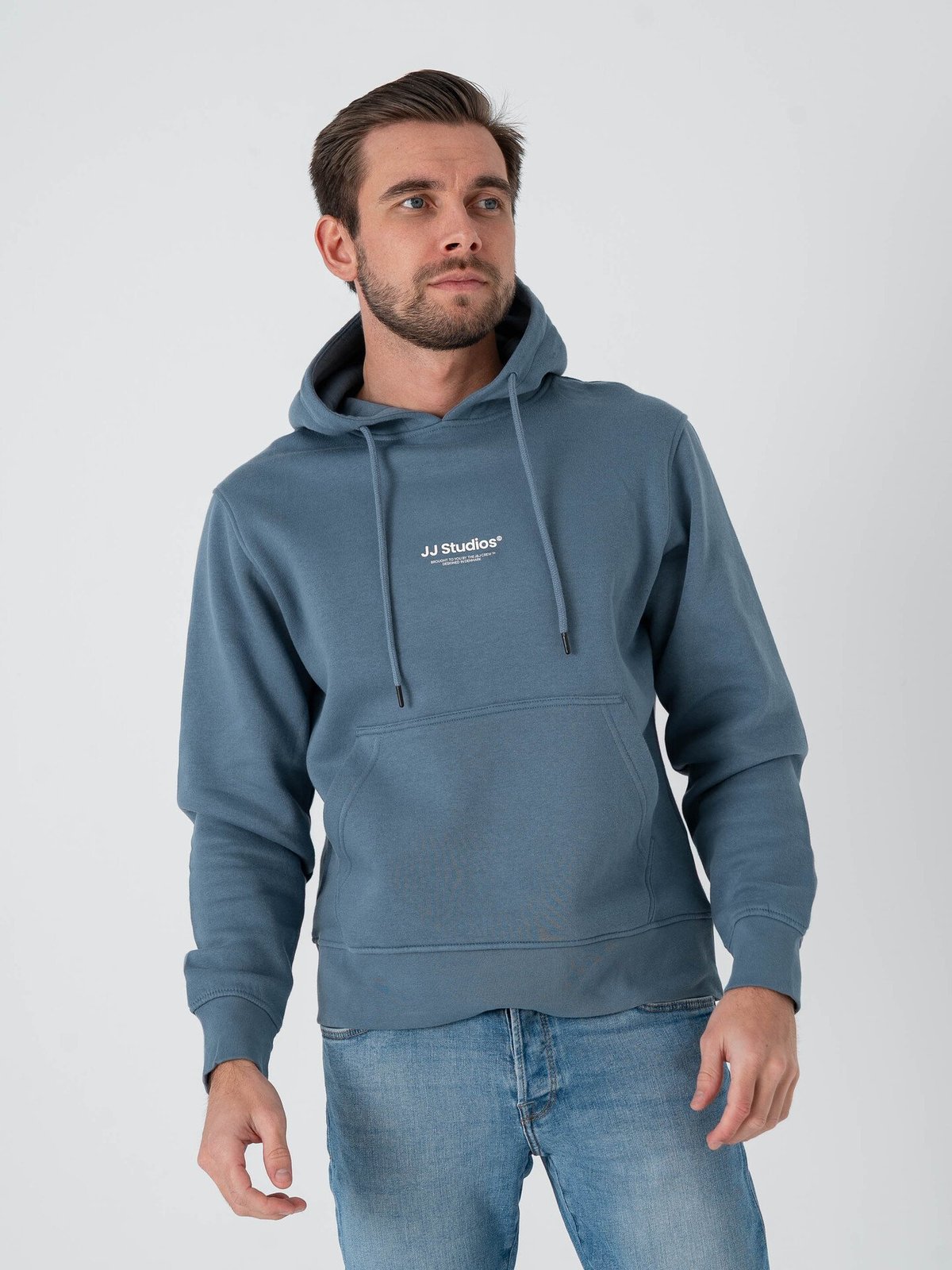 Jack and Jones Soho Sweat Hood Blue Mirage