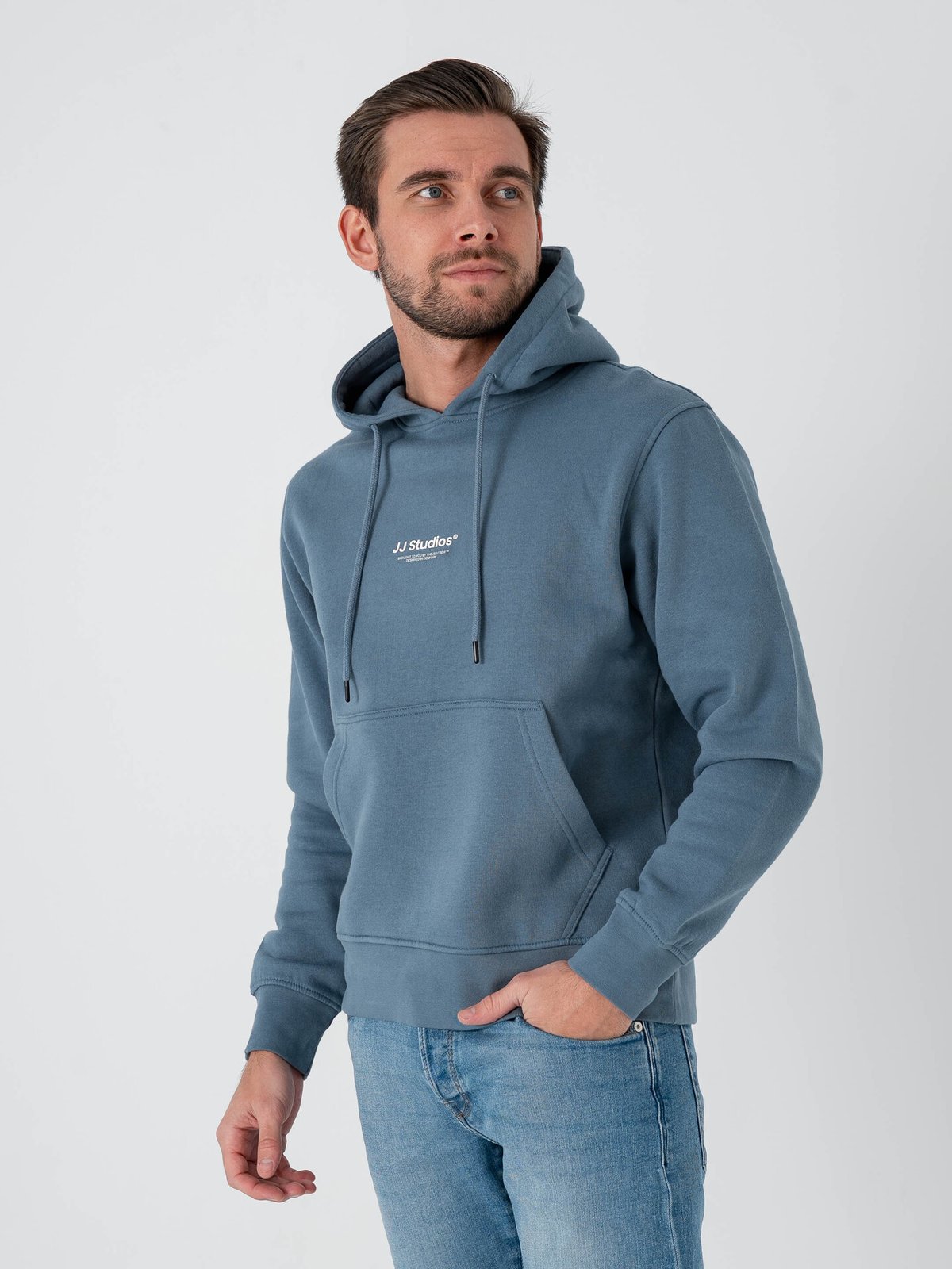 Jack and Jones Soho Sweat Hood Blue Mirage