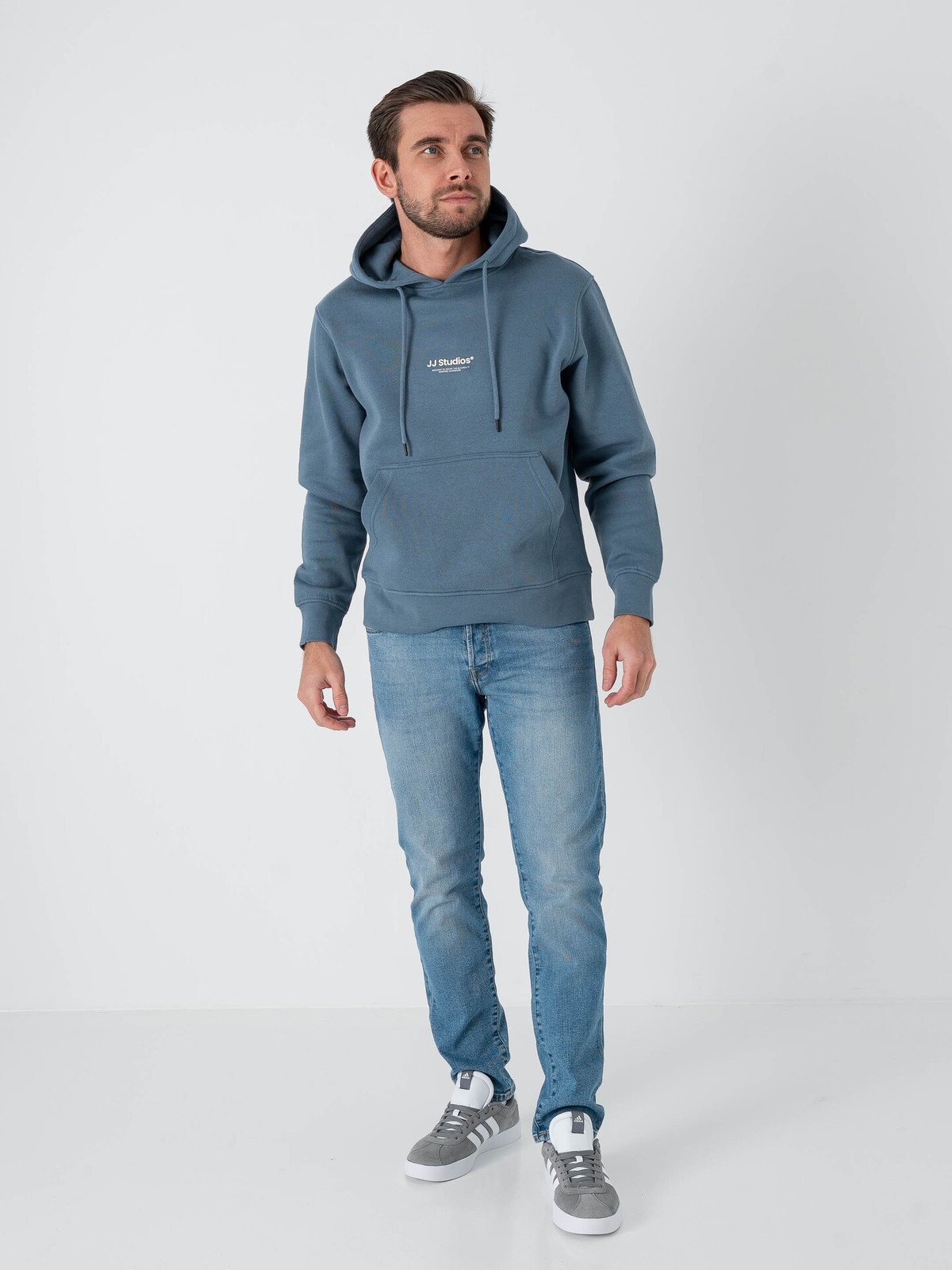 Jack and Jones Soho Sweat Hood Blue Mirage