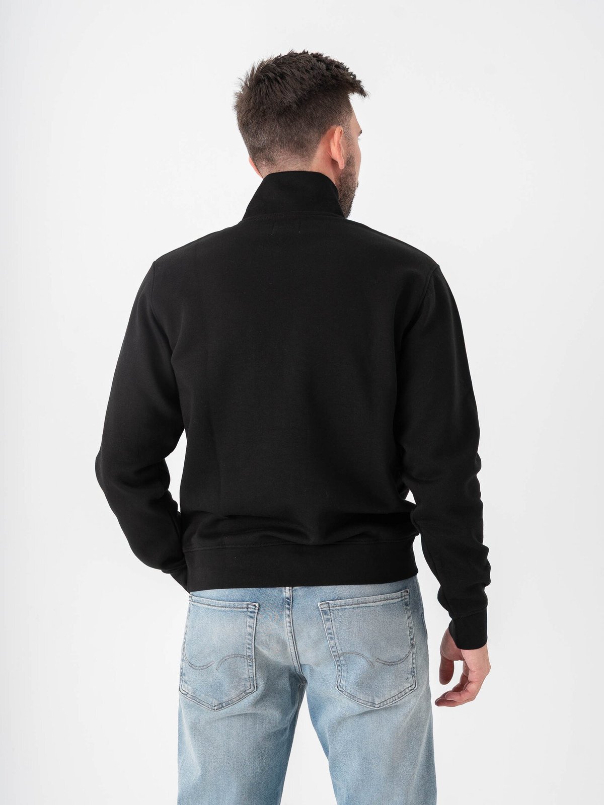 Jack and Jones Soho Sweat Quarter Zip Black