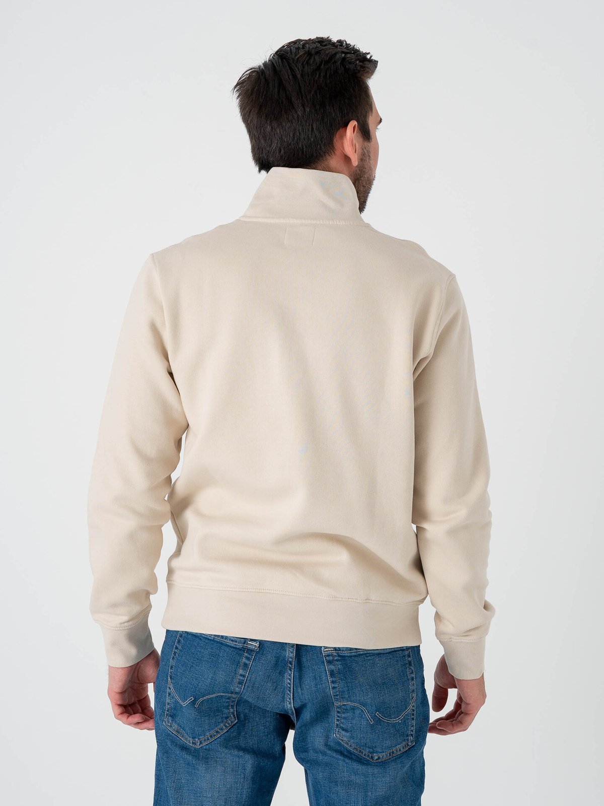 Jack and Jones Soho Sweat Quarter Zip Moonbeam