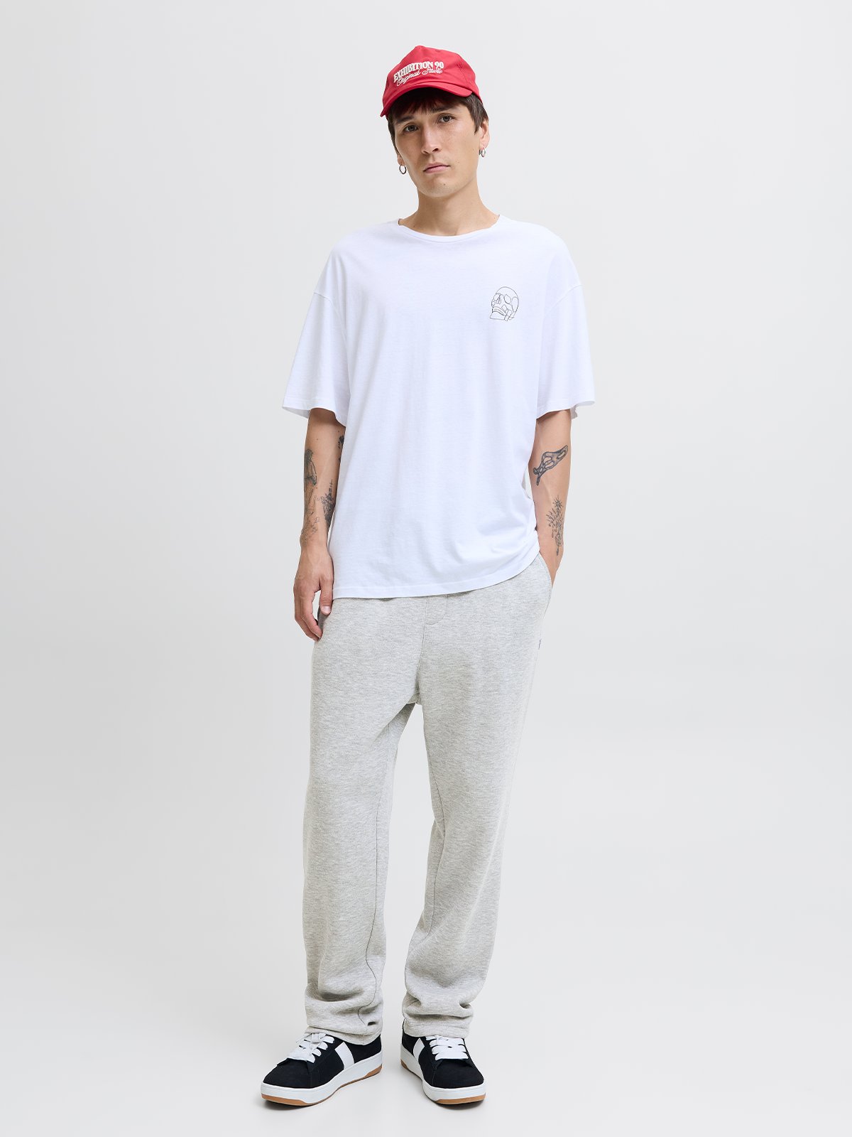 Jack & Jones Kane Bradley Uncuffed Sweat Pants Grå