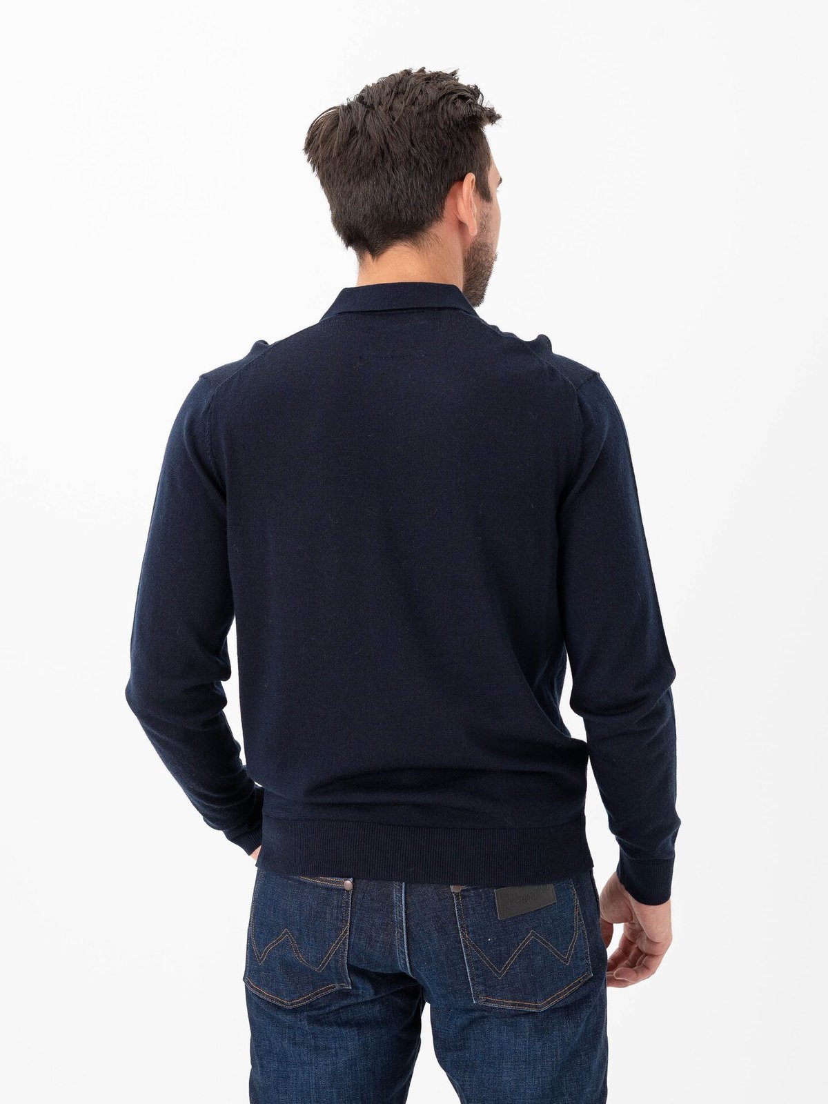 Jack and Jones Merino Knit Polo Night Sky