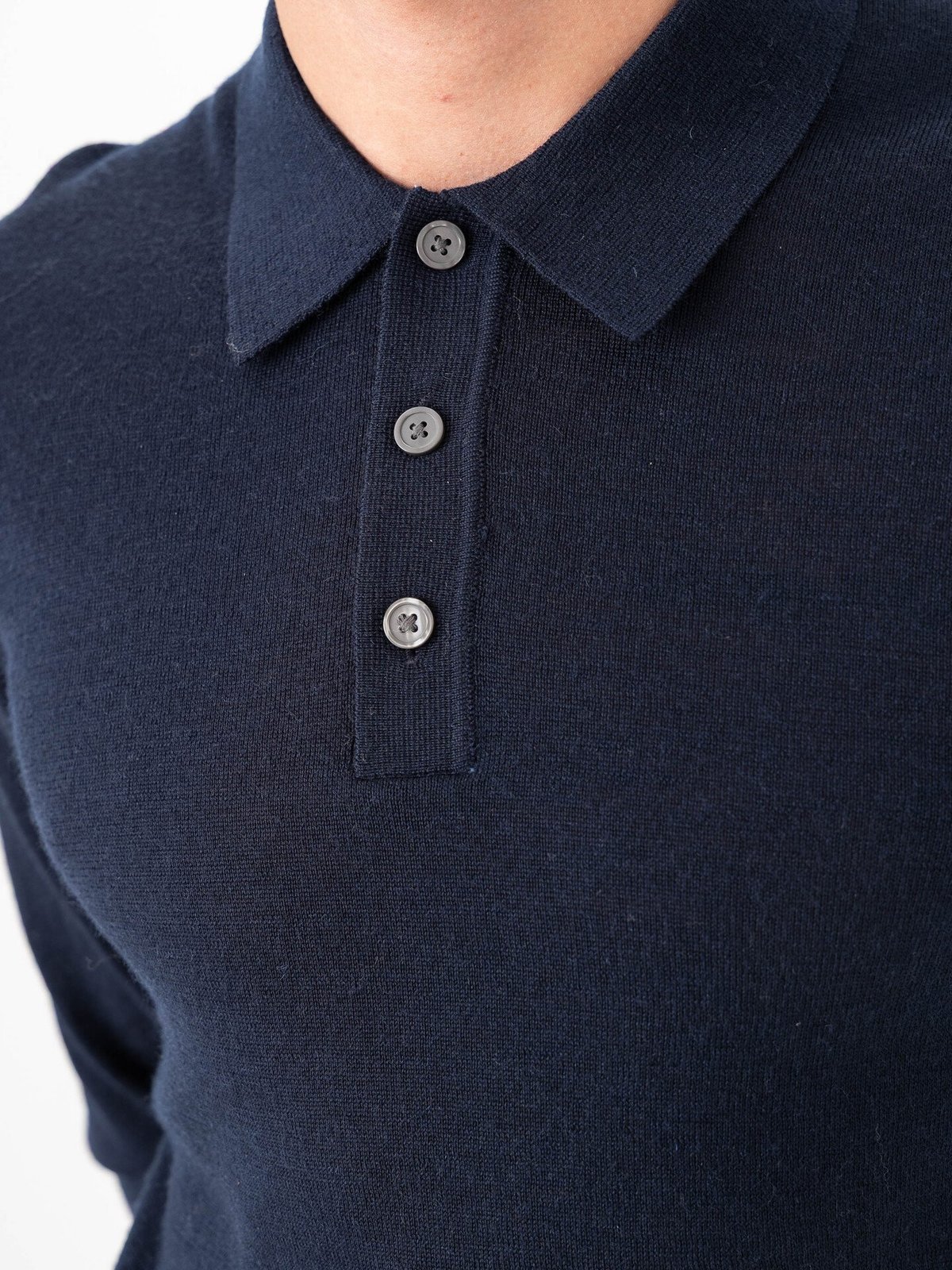 Jack and Jones Merino Knit Polo Night Sky