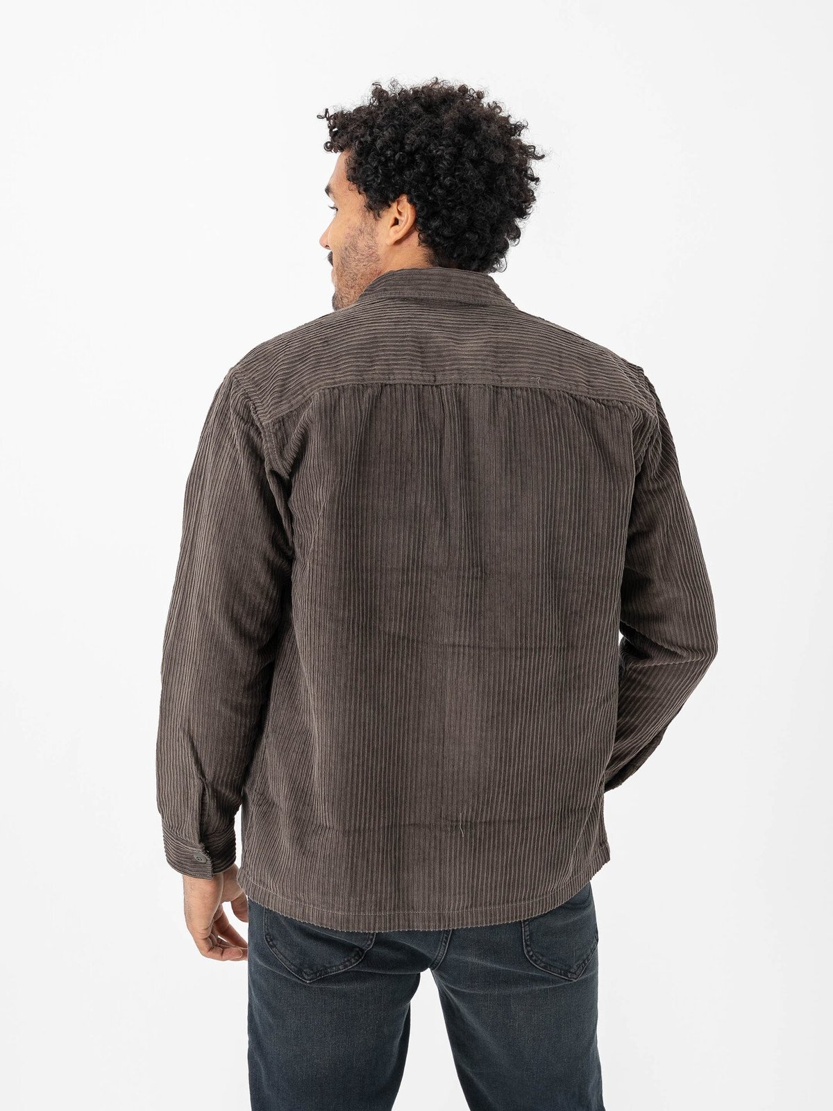 Jack and Jones Will Corduroy Long Sleeve Overshirt Black Olive