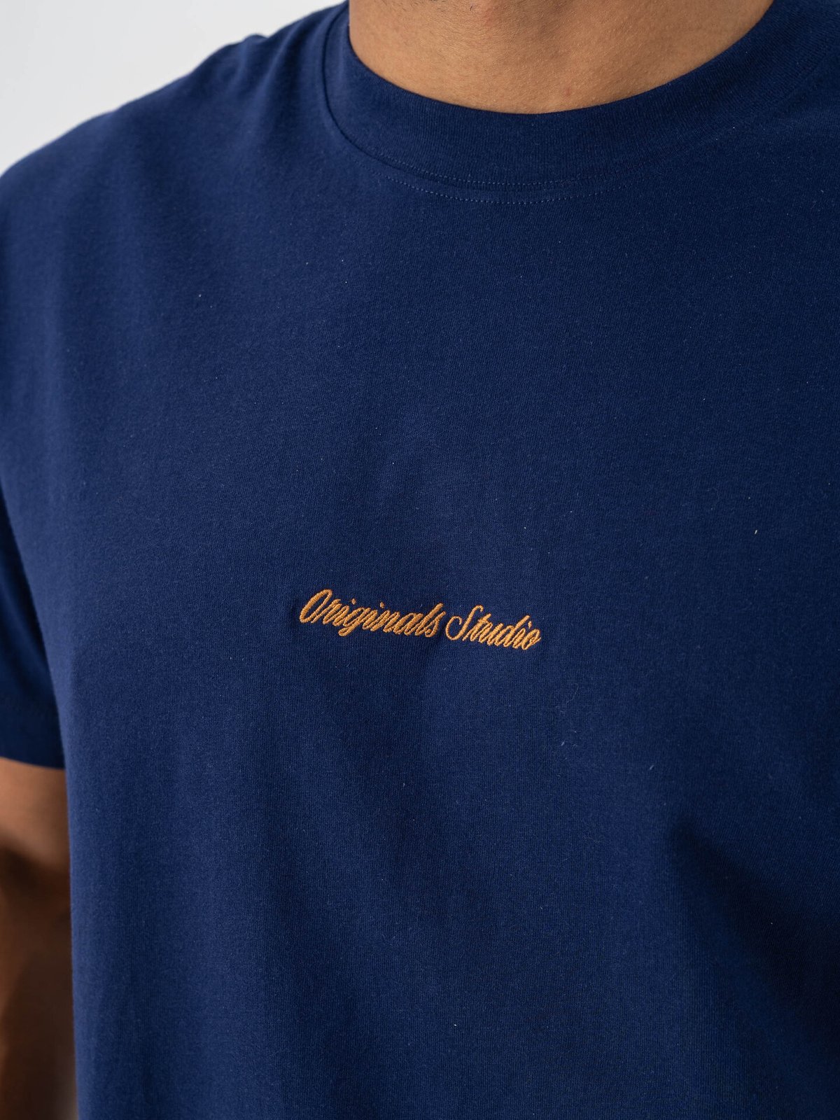 Jack and Jones Norrebro EMB Tee Short Sleeve Crew Neck Ocean Cavern