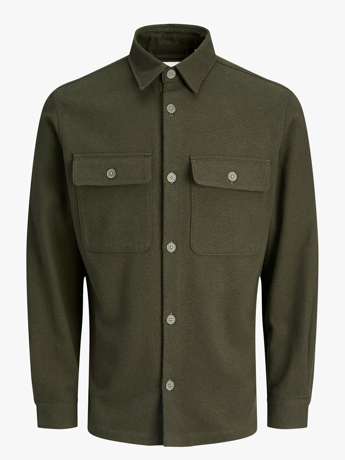 Jack and Jones Rayle Melange Solid Long Sleeve Overshirt Peat