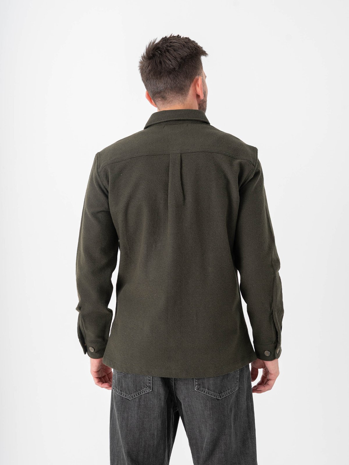 Jack and Jones Rayle Melange Solid Long Sleeve Overshirt Peat