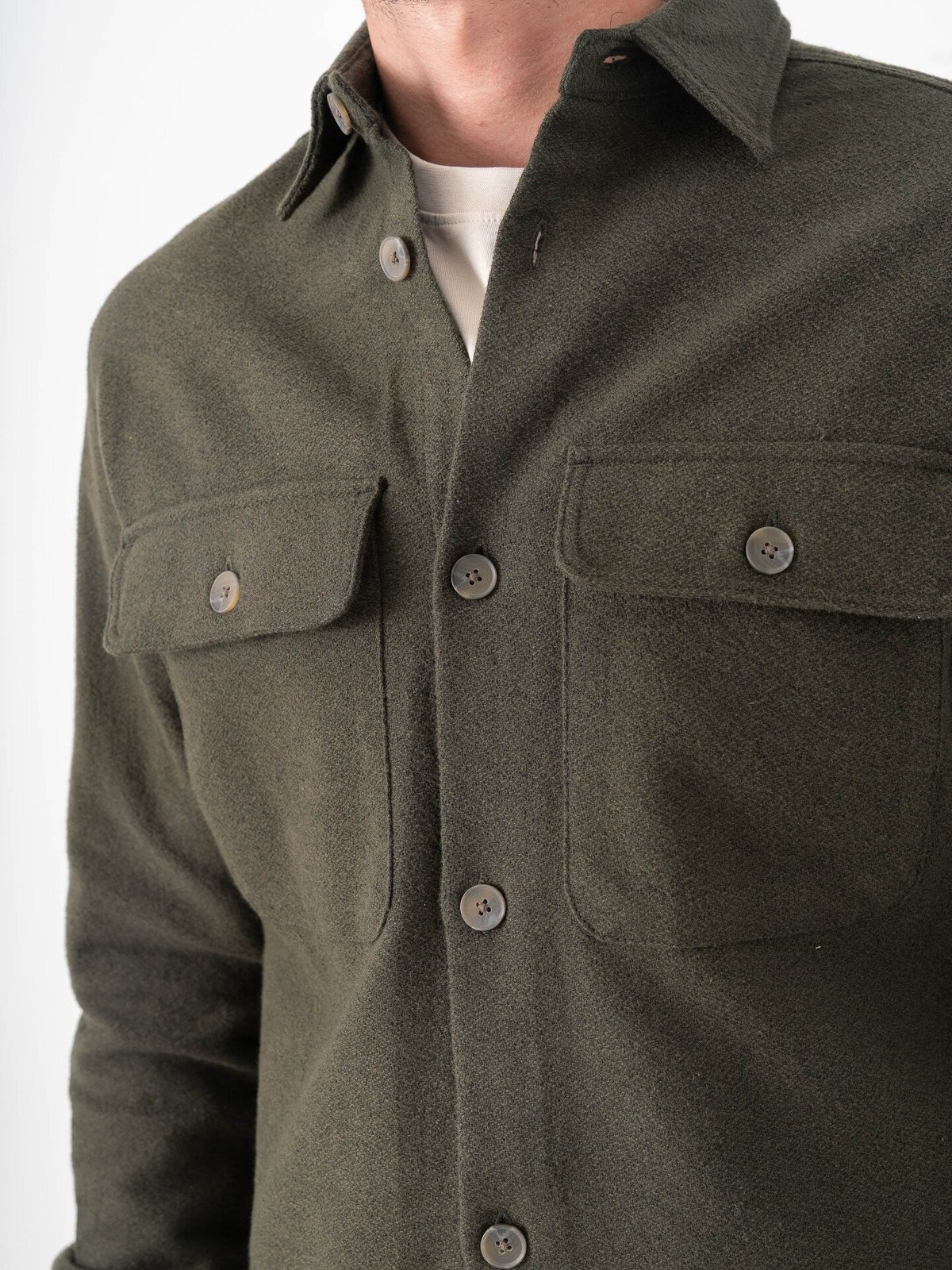 Jack and Jones Rayle Melange Solid Long Sleeve Overshirt Peat