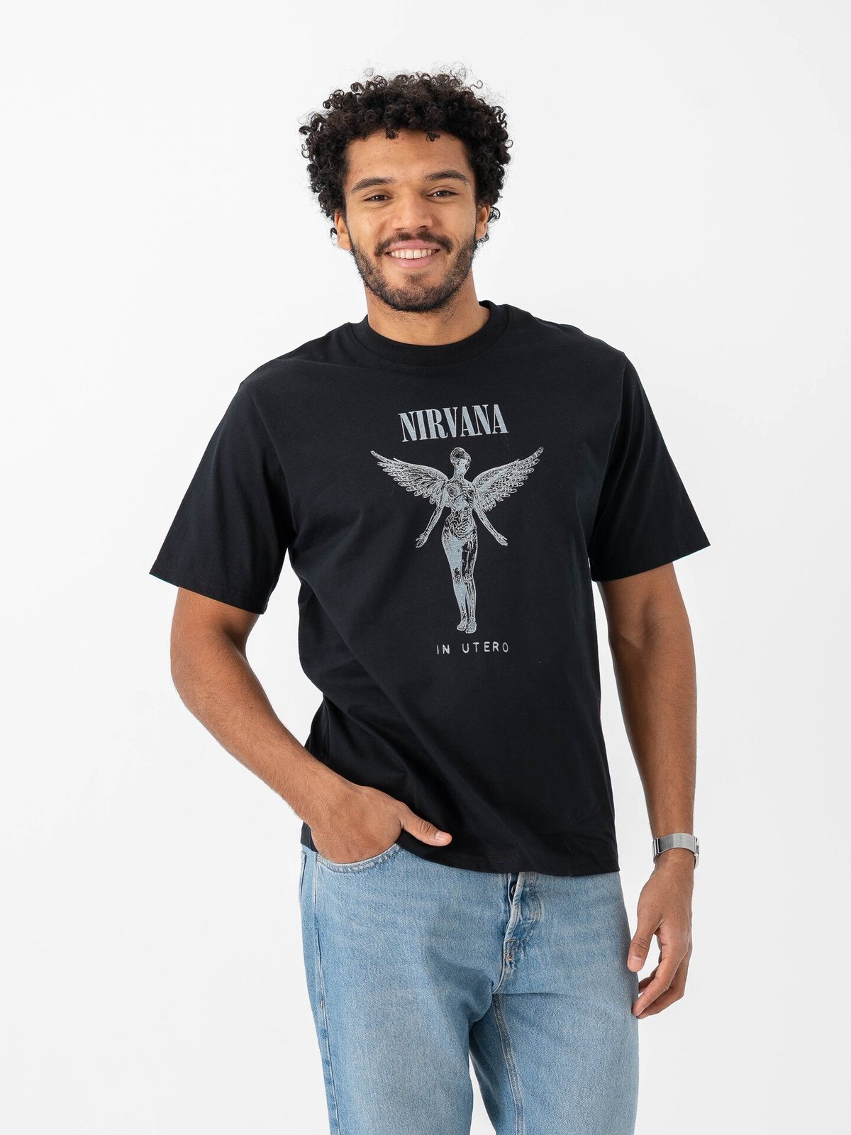 Jack and Jones Nirvana Short Sleeve Tee Black