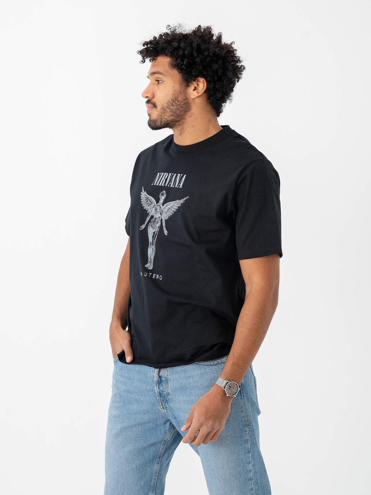 Jack and Jones Nirvana Short Sleeve Tee Black