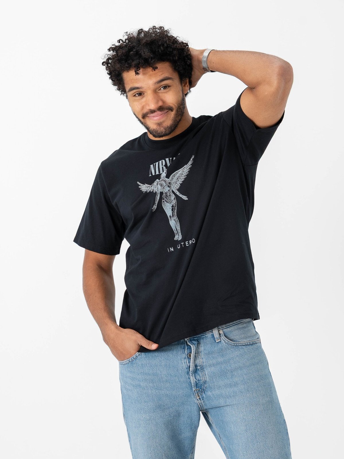 Jack and Jones Nirvana Short Sleeve Tee Black