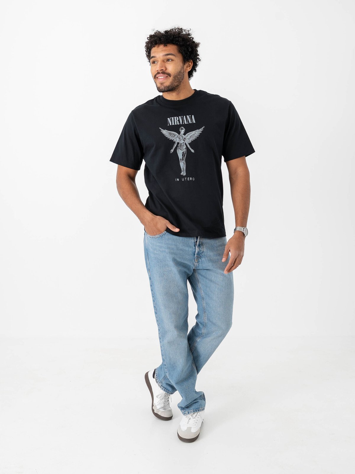 Jack and Jones Nirvana Short Sleeve Tee Black