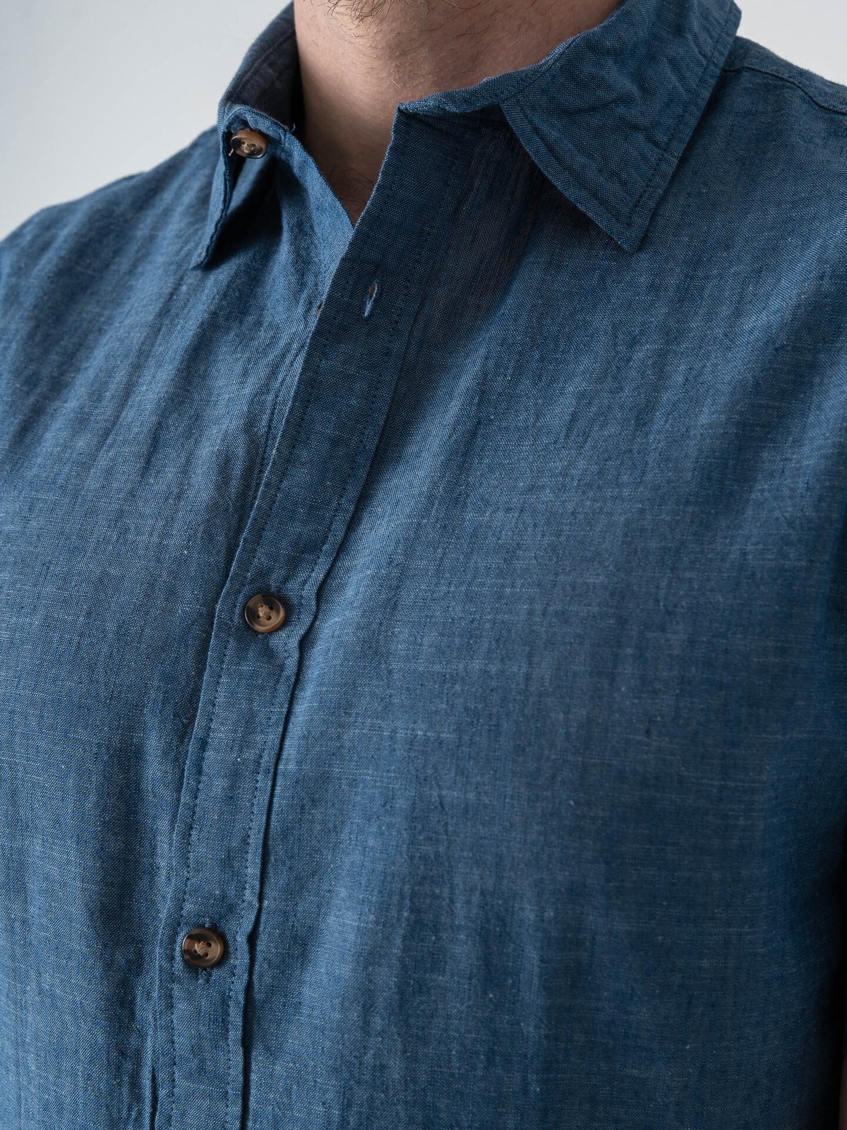 Jack and Jones Summer Linen Blend Shirt Short Sleeve Navy Blazer