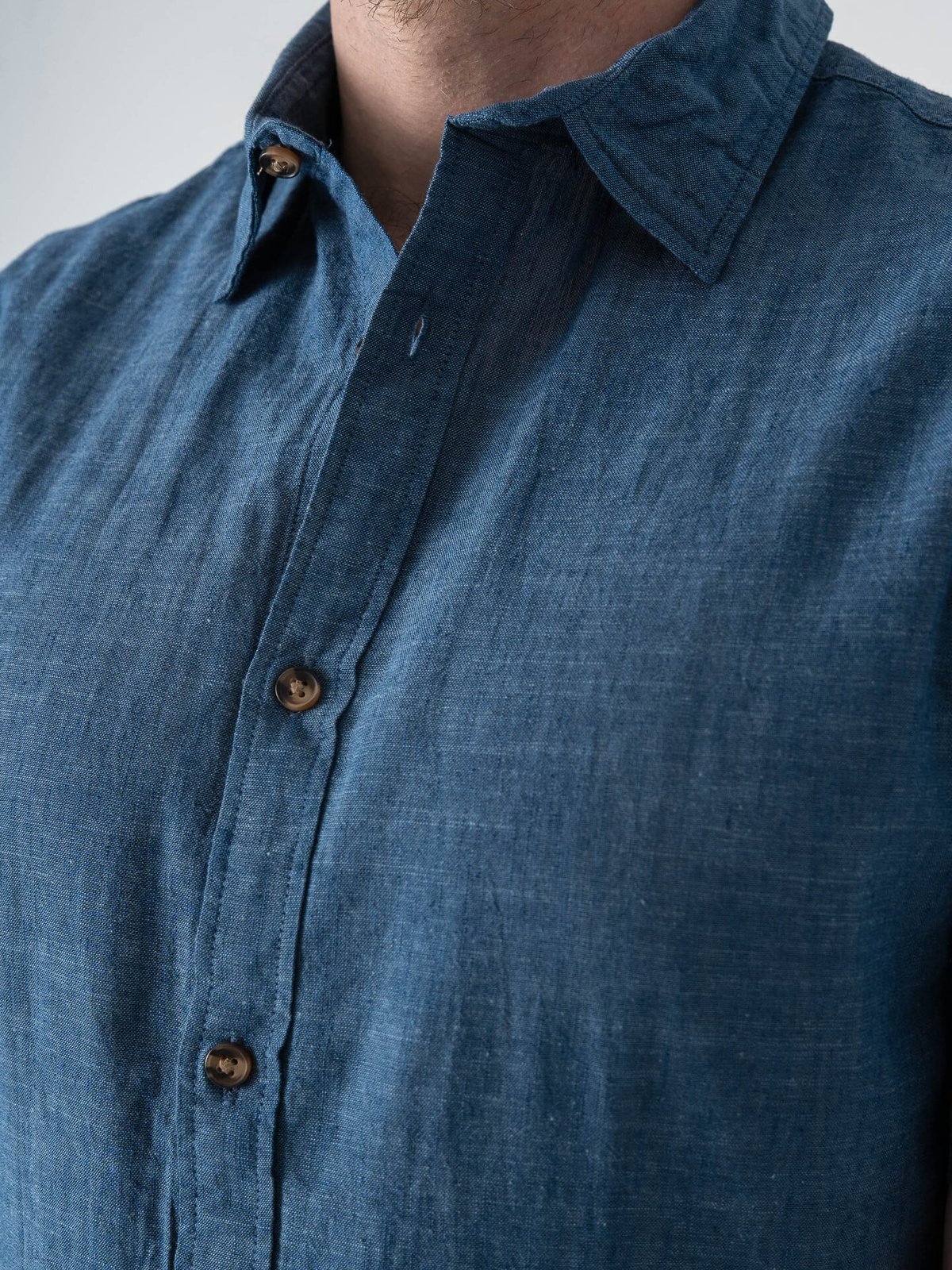 Jack and Jones Summer Linen Blend Shirt Short Sleeve Navy Blazer