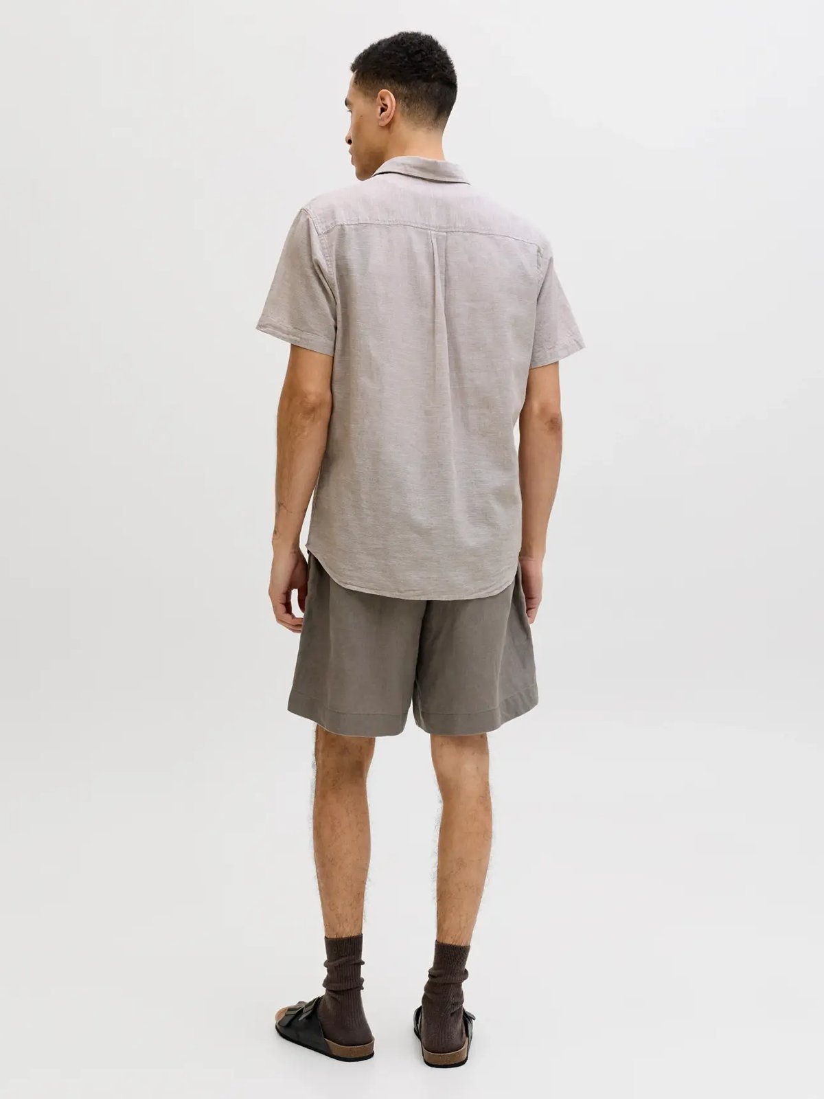 Jack and Jones Summer Linen Blend Shirt Short Sleeve String