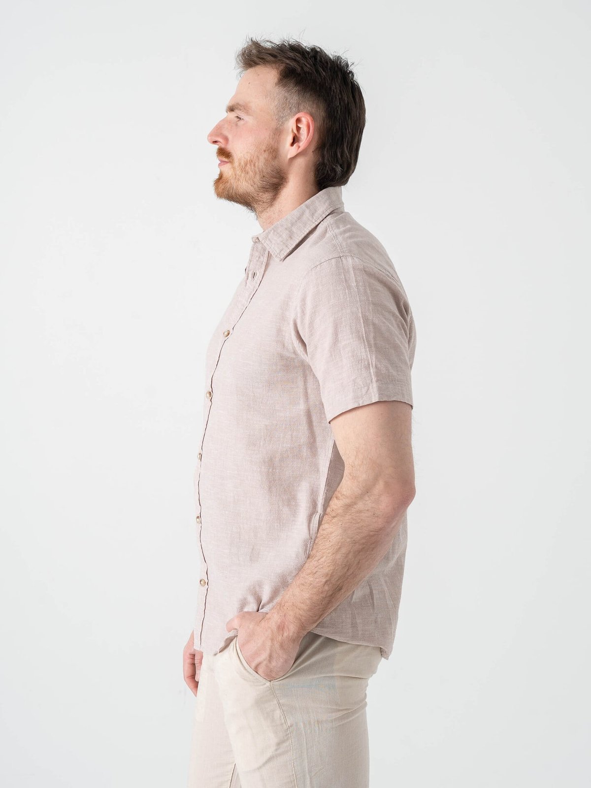 Jack and Jones Summer Linen Blend Shirt Short Sleeve String