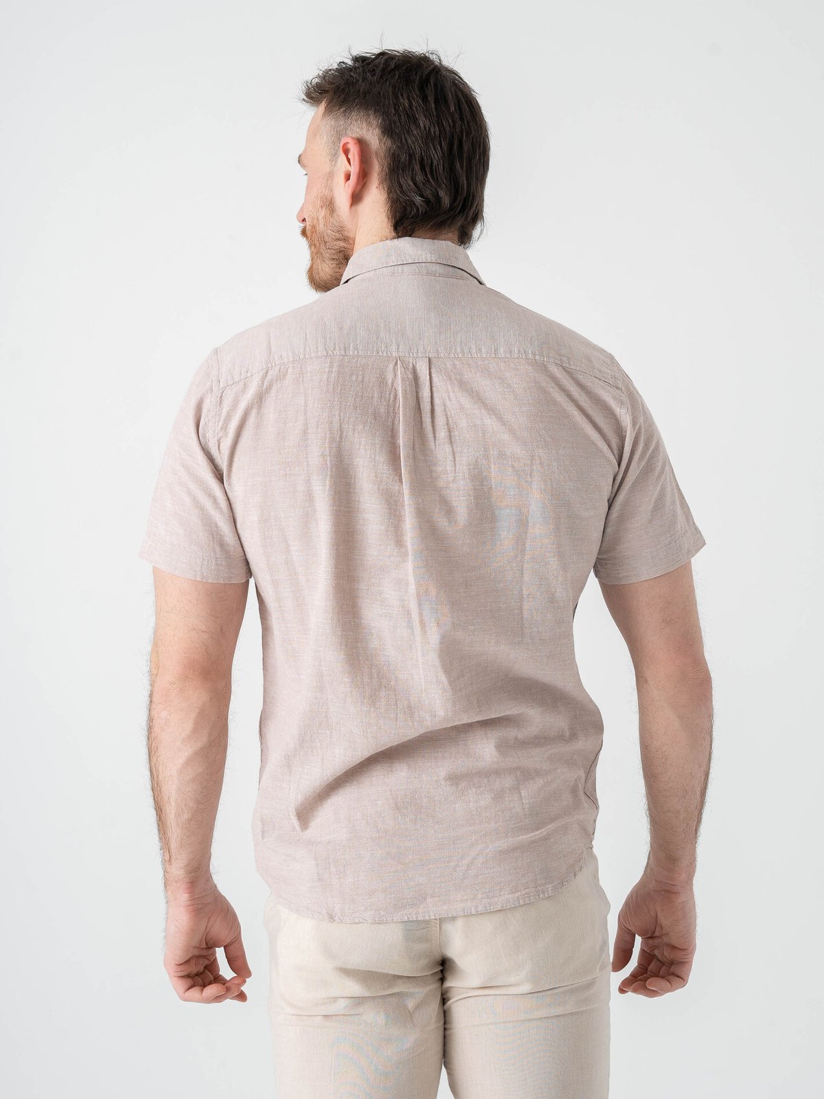 Jack and Jones Summer Linen Blend Shirt Short Sleeve String