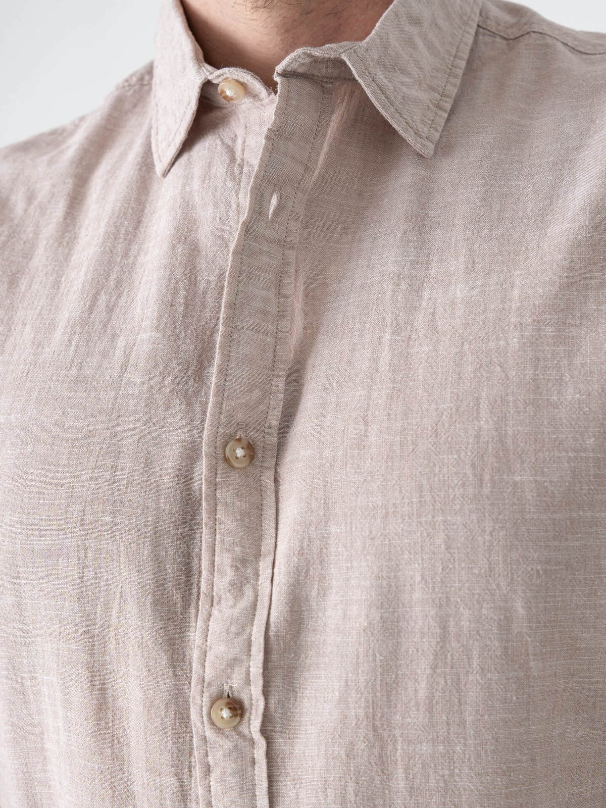 Jack and Jones Summer Linen Blend Shirt Short Sleeve String