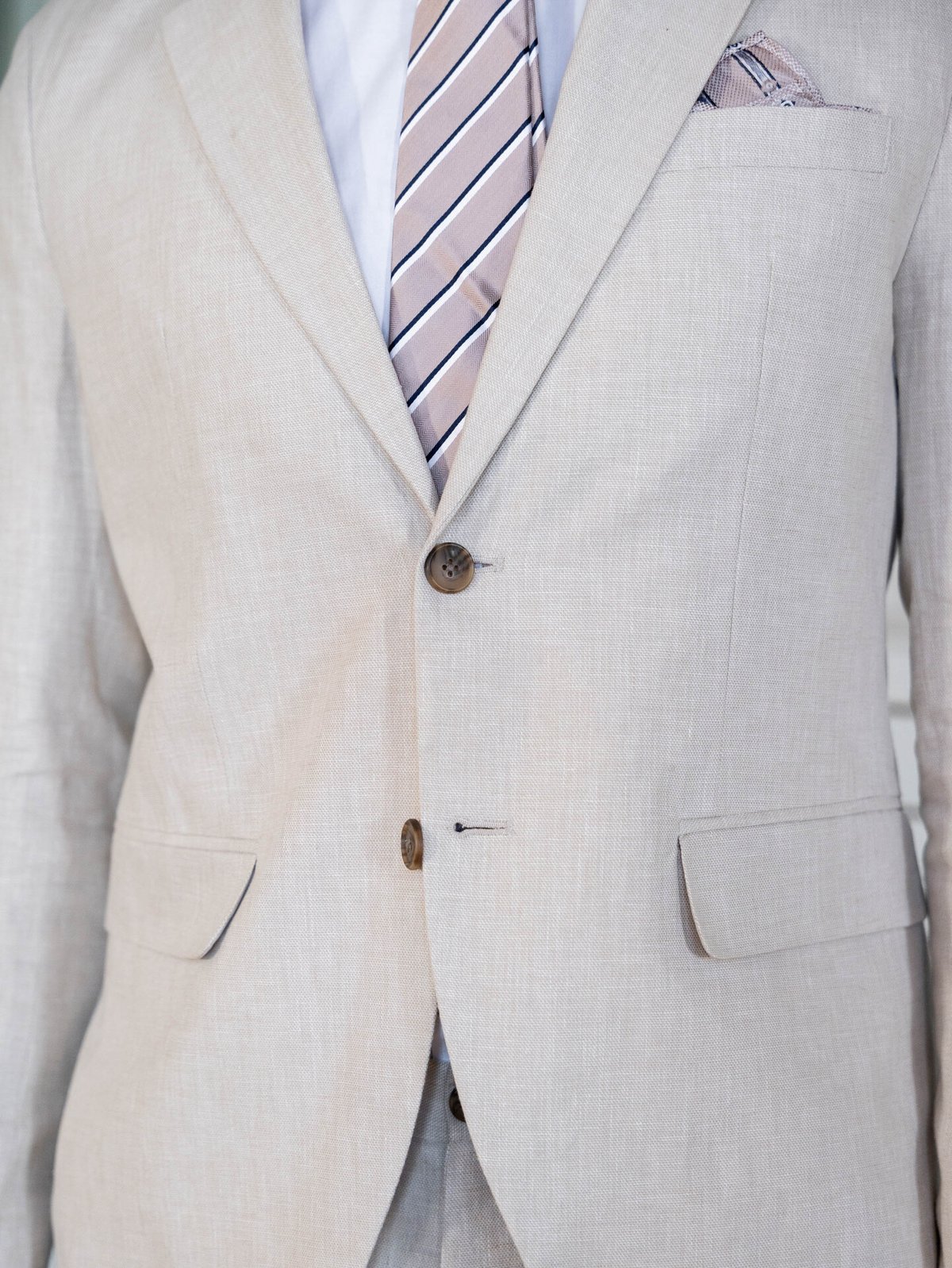 Jack and Jones Martin Summer Blazer Linen Blend Ancient Scroll