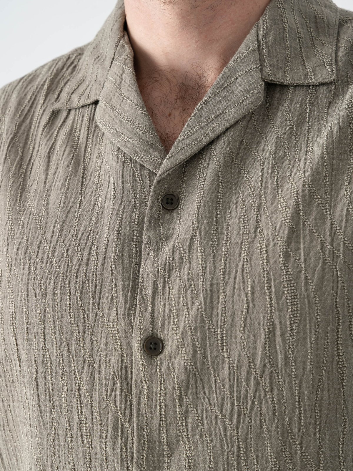Jack and Jones Jake Jacquard Short Sleeve Shirt Smokey Olive