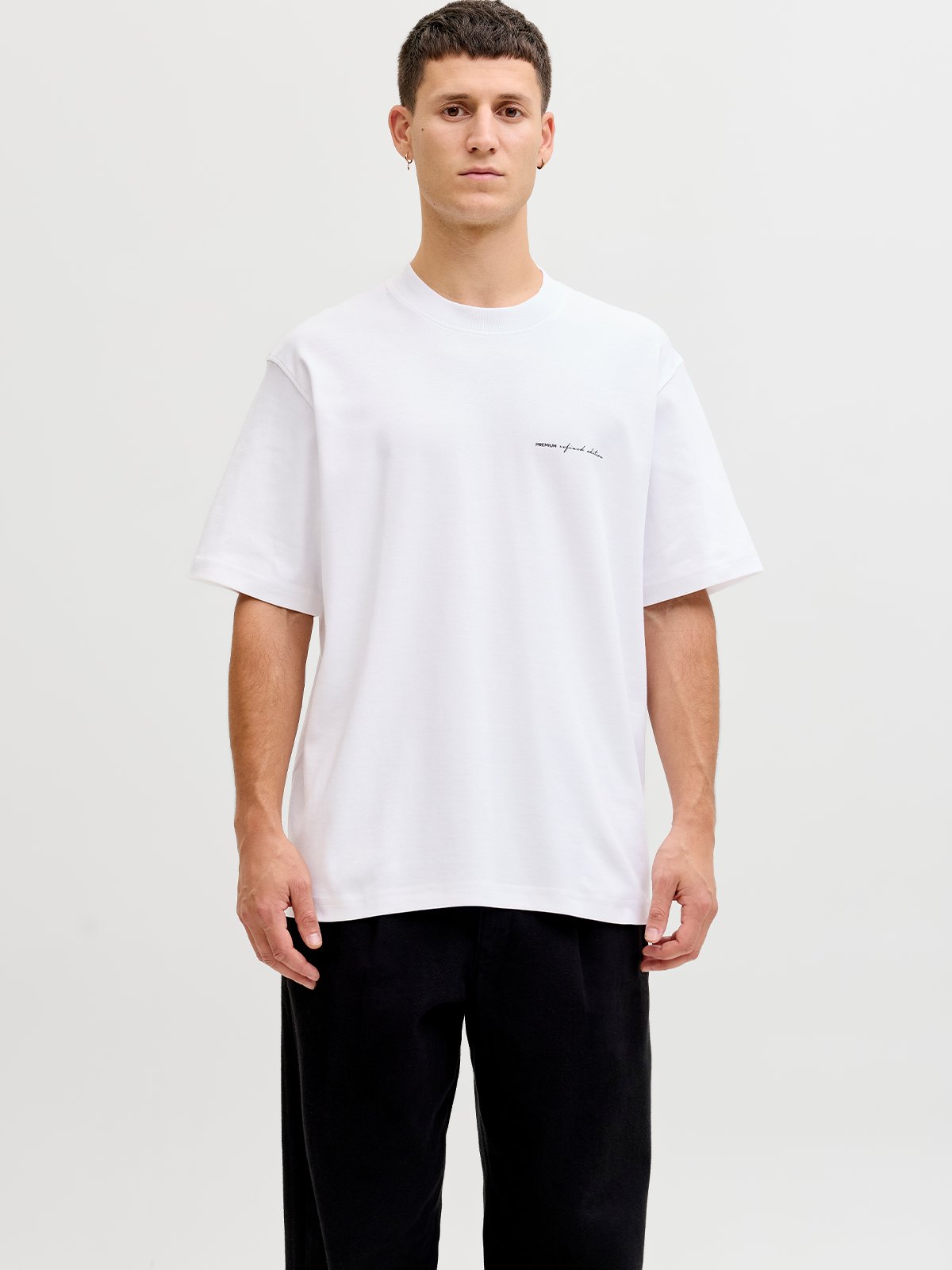 Jack and Jones Owen Short Sleeve Branding Tee Bright White