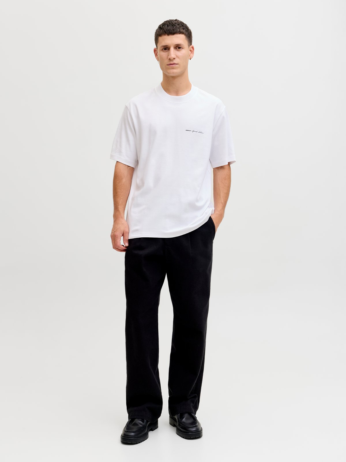 Jack and Jones Owen Short Sleeve Branding Tee Bright White
